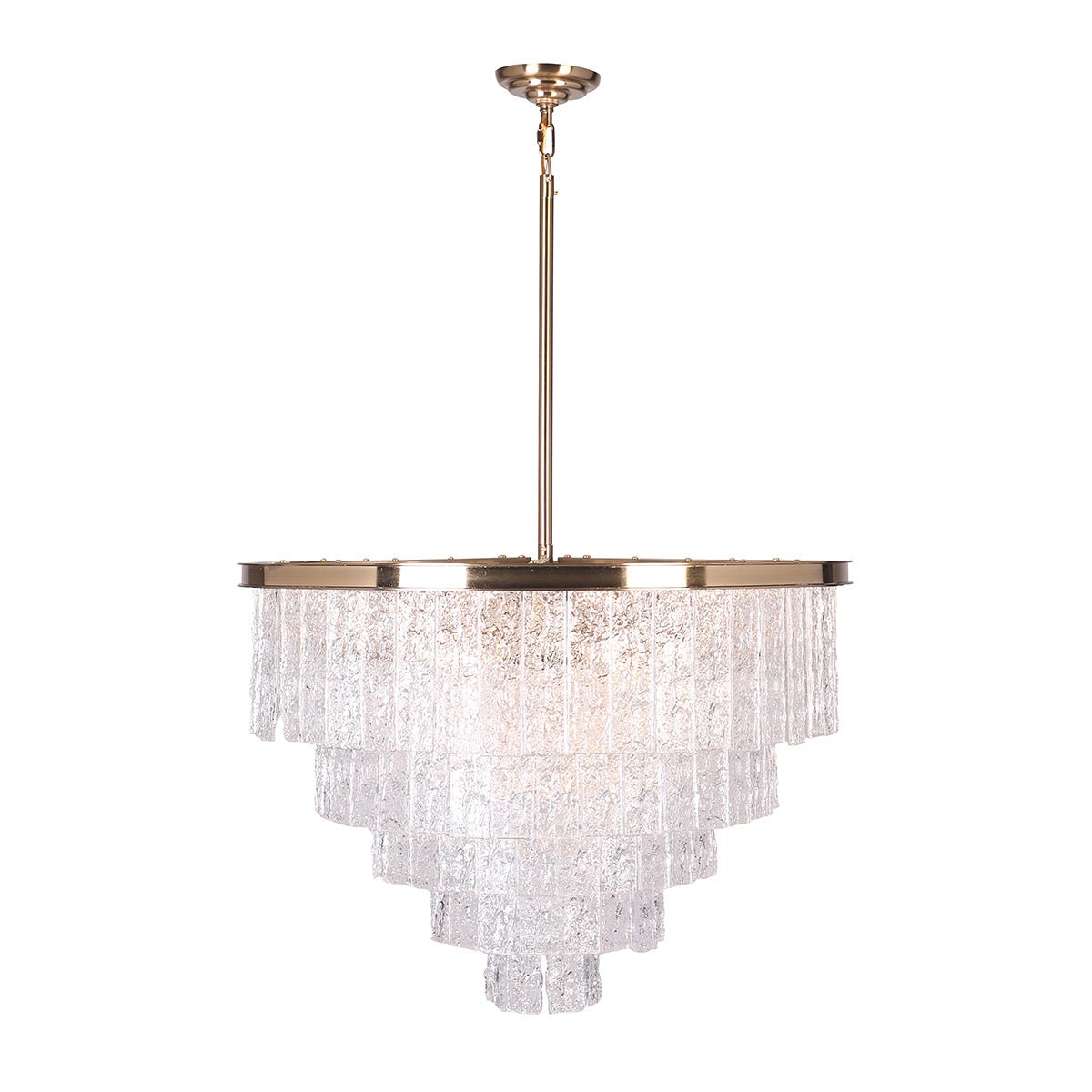 Oliver Round Tiered Glass Tile Chandelier Collection - Italian Concept - 
