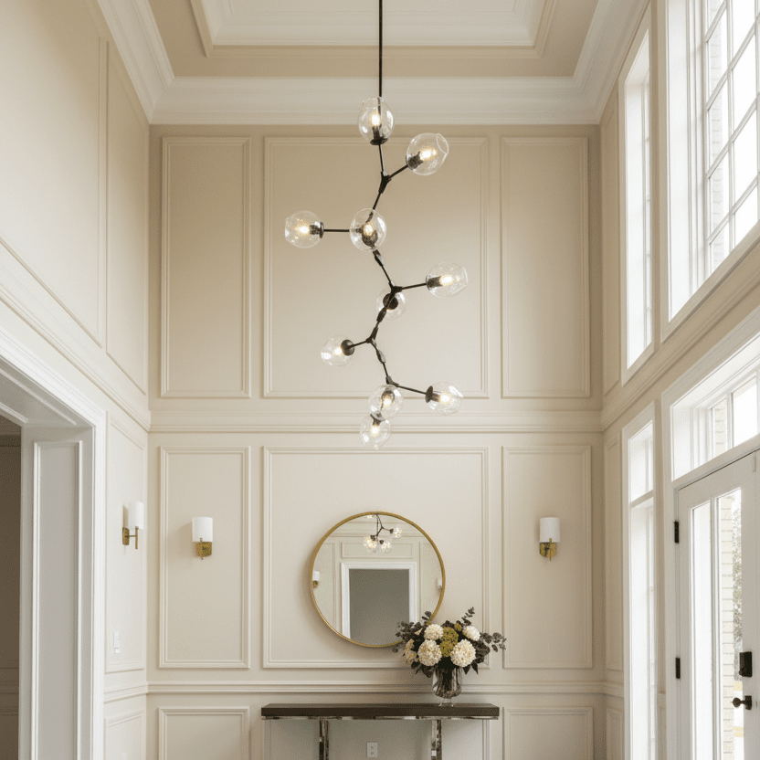 72" Matte Black Clear Glass - Grand Entryway