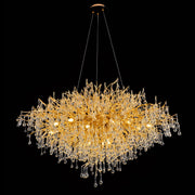 Le Saint Branching Brass Round Teardrop Chandelier - Italian Concept