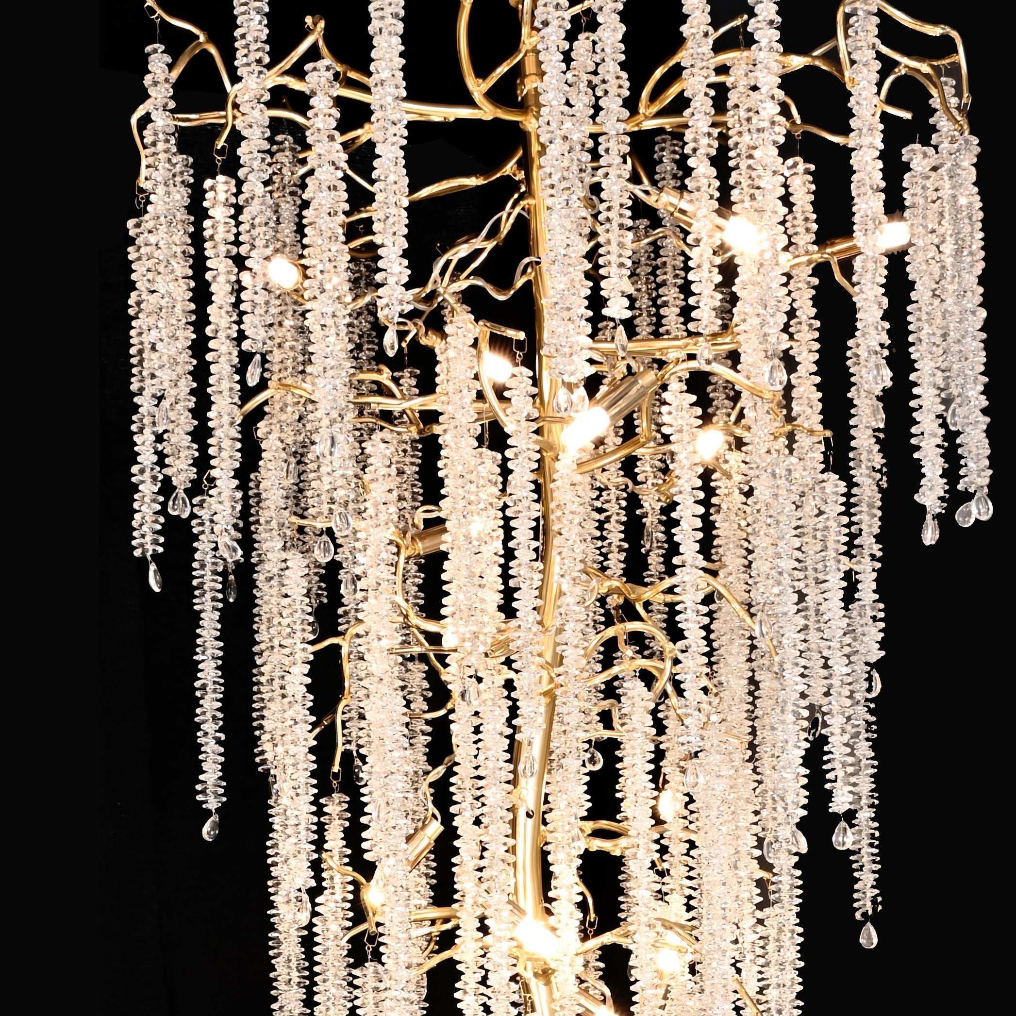 Catherine Crystal Rainfall Foyer Branching Chandelier - Italian Concept - 