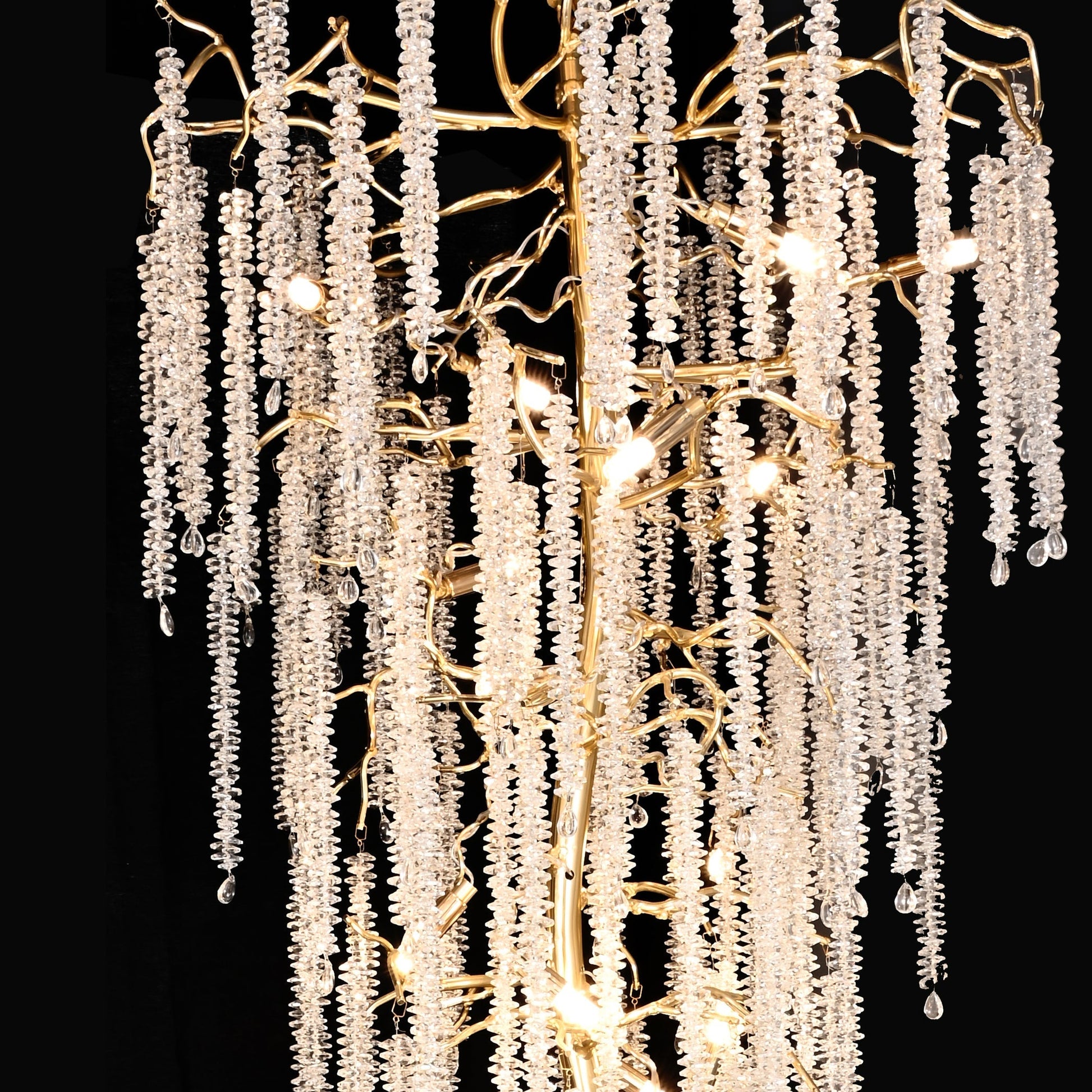 Catherine Crystal Rainfall Foyer Branching Chandelier - Italian Concept - 
