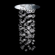 Fountaine Round Waterfall Glass Globe / Bubble Chandelier - Italian Concept
