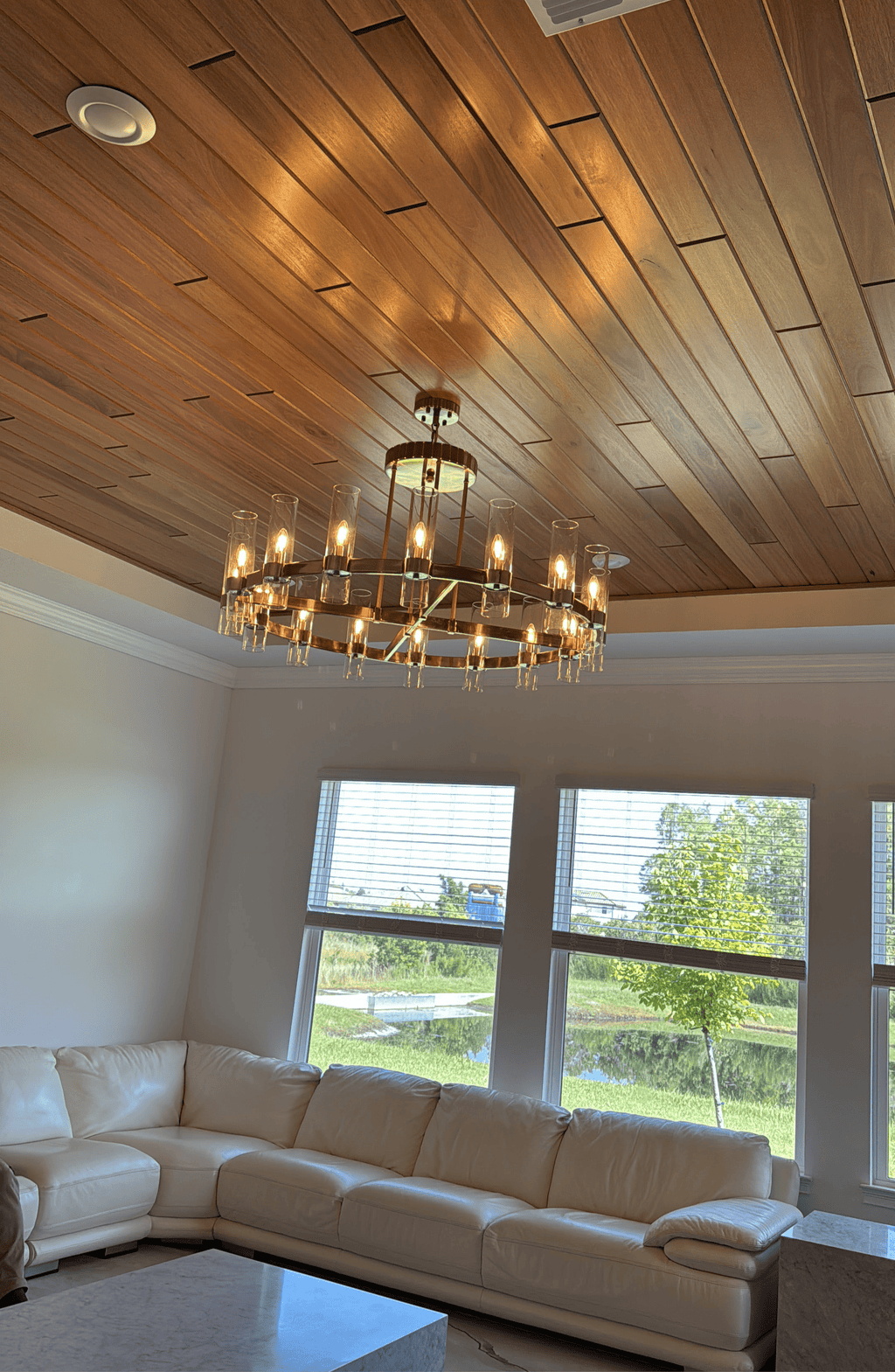 Armature Round Glass Cylinder Chandelier - Italian Concept -