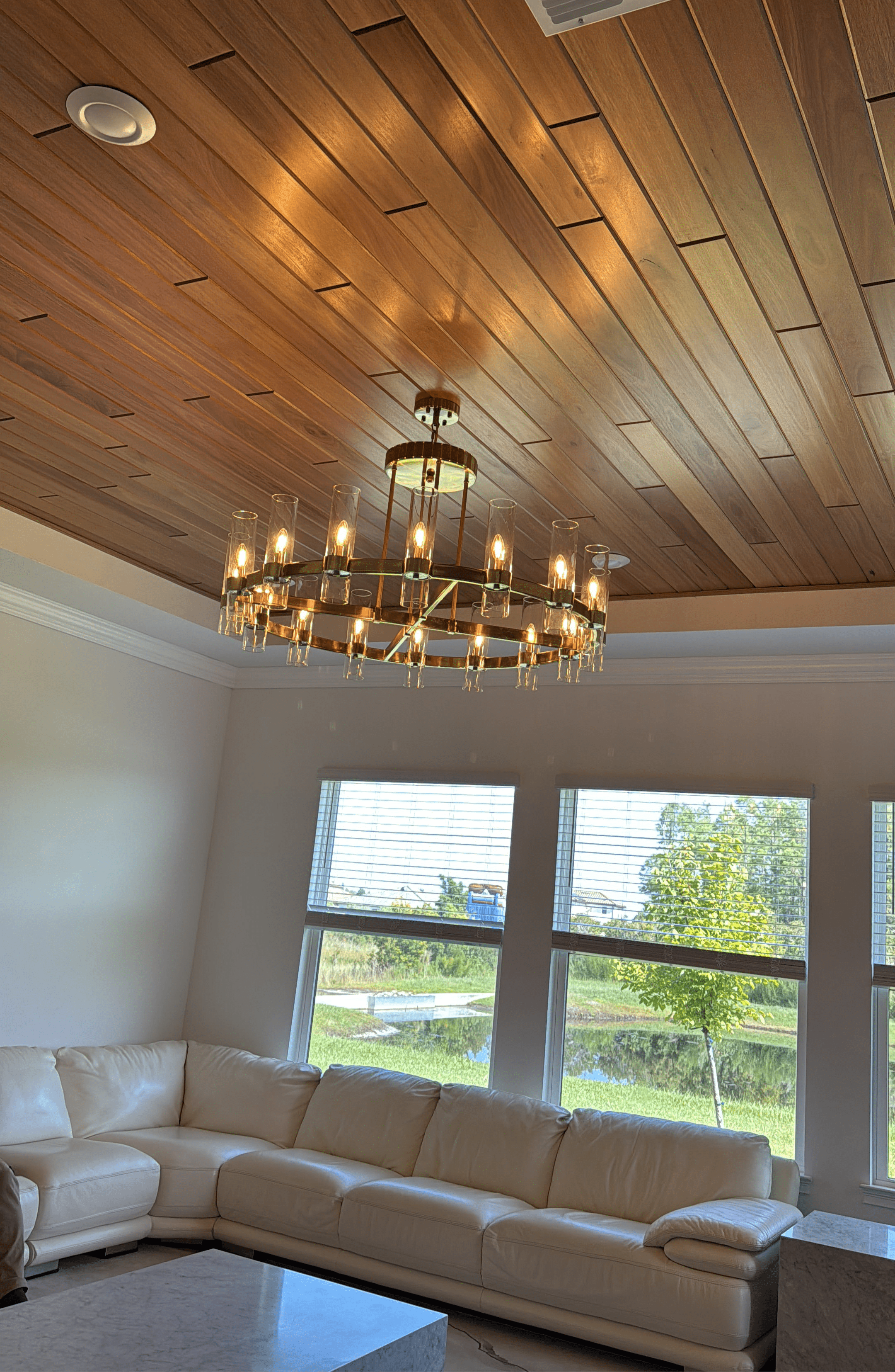 Armature Round Glass Cylinder Chandelier - Italian Concept -