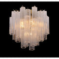Flushmount Caprice Semi-Transparent Tubular Glass Chandelier - Italian Concept