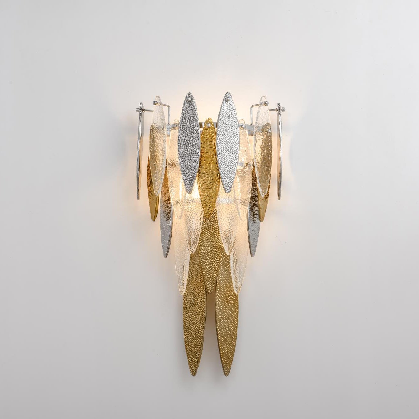 Alba  Tiered Oval Glass Sconce - Italian Concept - 