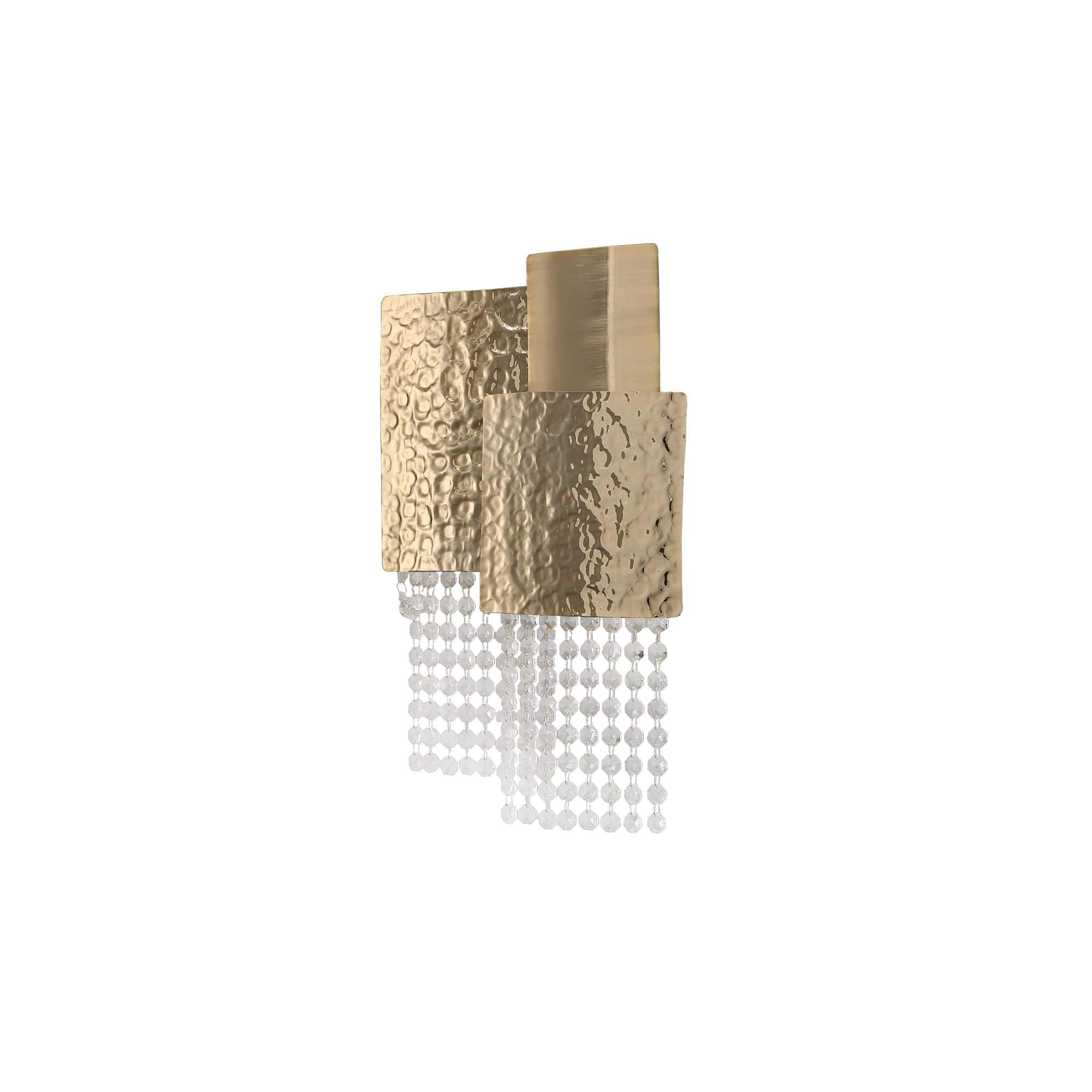 Anastagio Squares Brass Crystal Sconce - Italian Concept - 