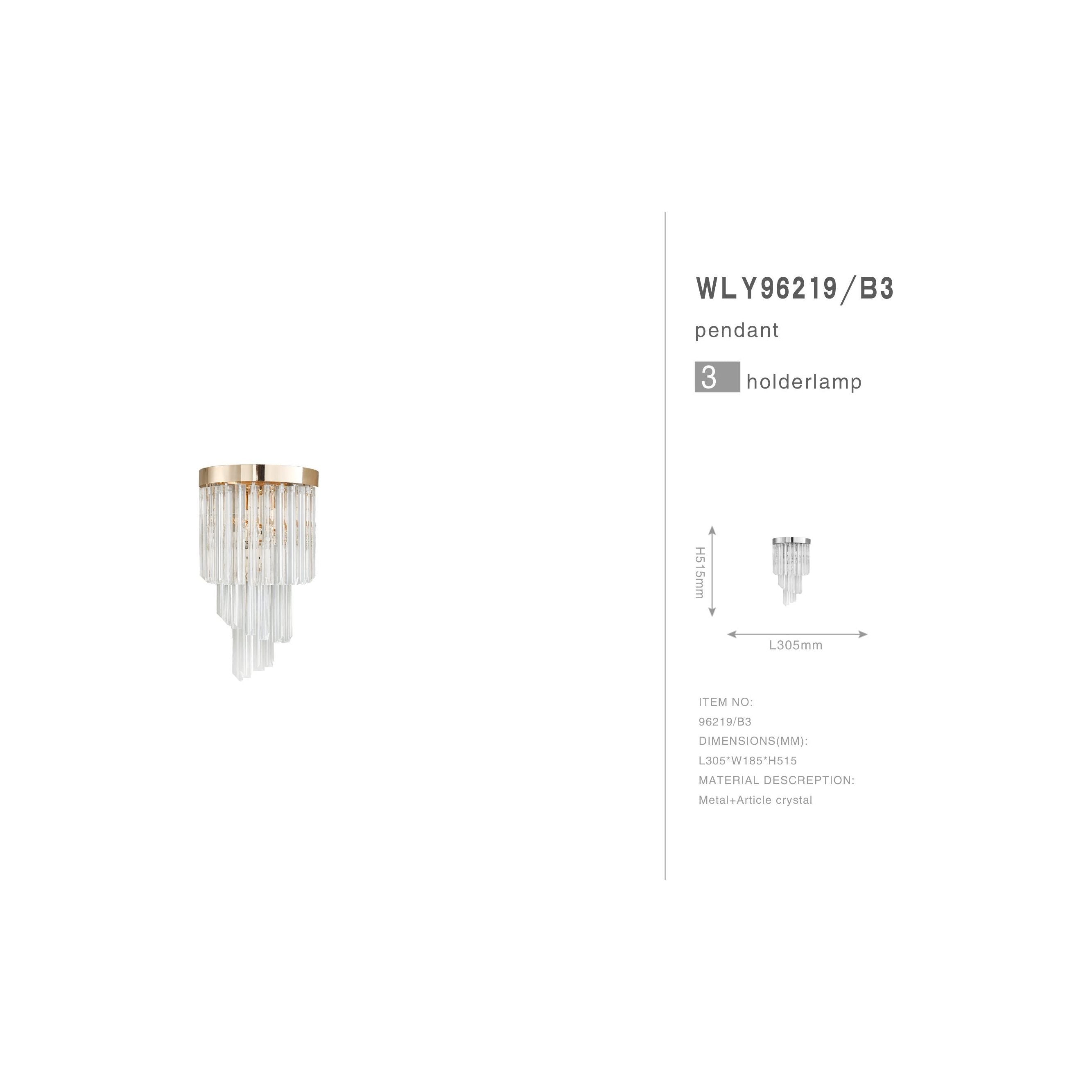 Twin Palms Crystal Sconce - Italian Concept