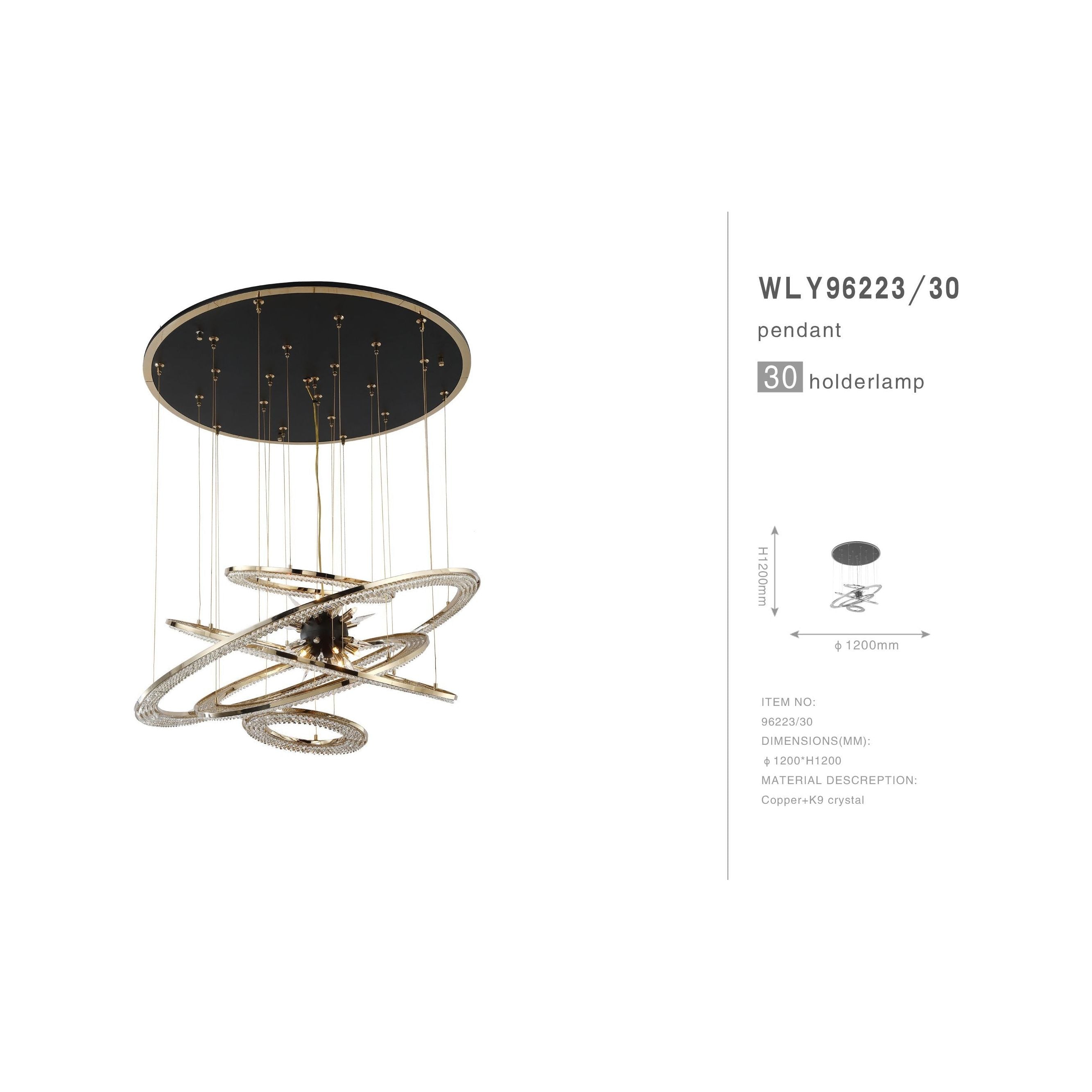 Aleron Crystal Ring Sputnik Chandelier - Italian Concept - 