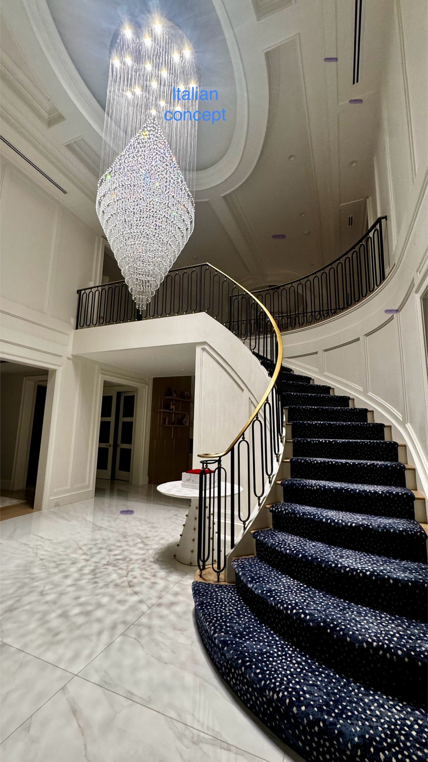 Ferenze Rainfall Crystal Chandelier - italian concept