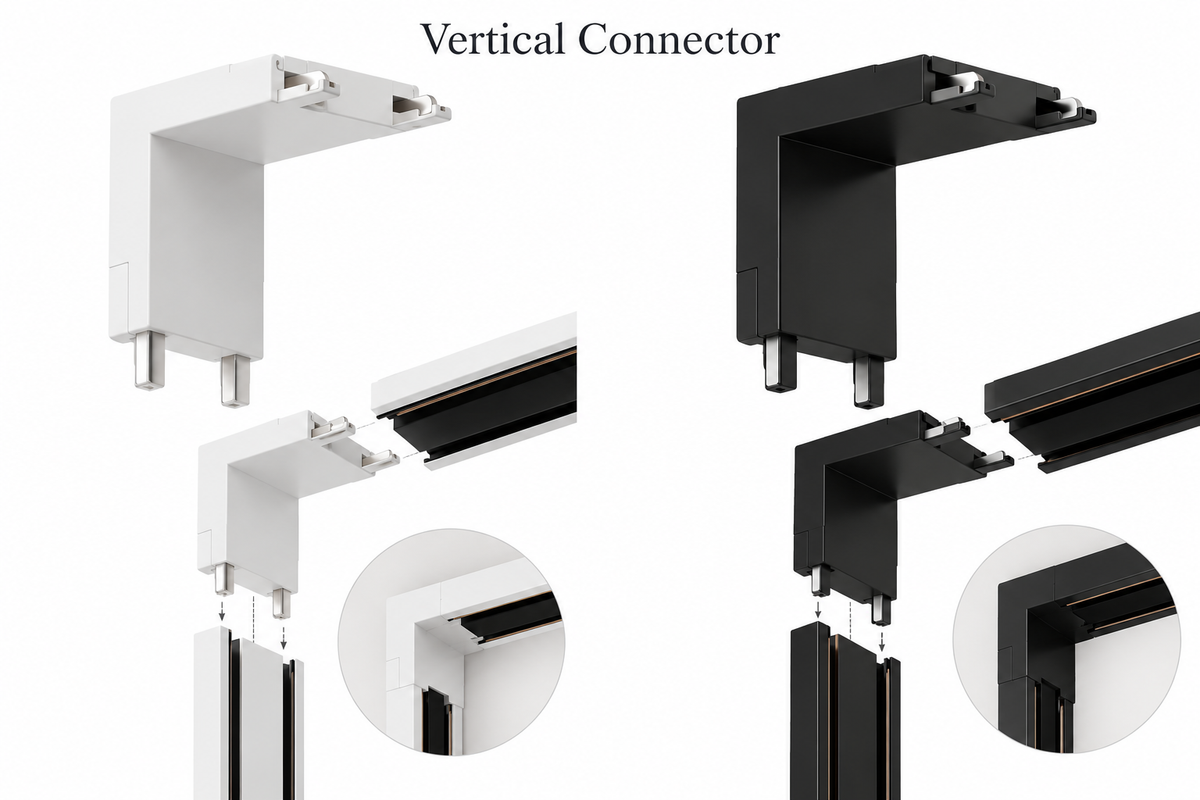 Ultra-Thin Magnetic Track Connectors