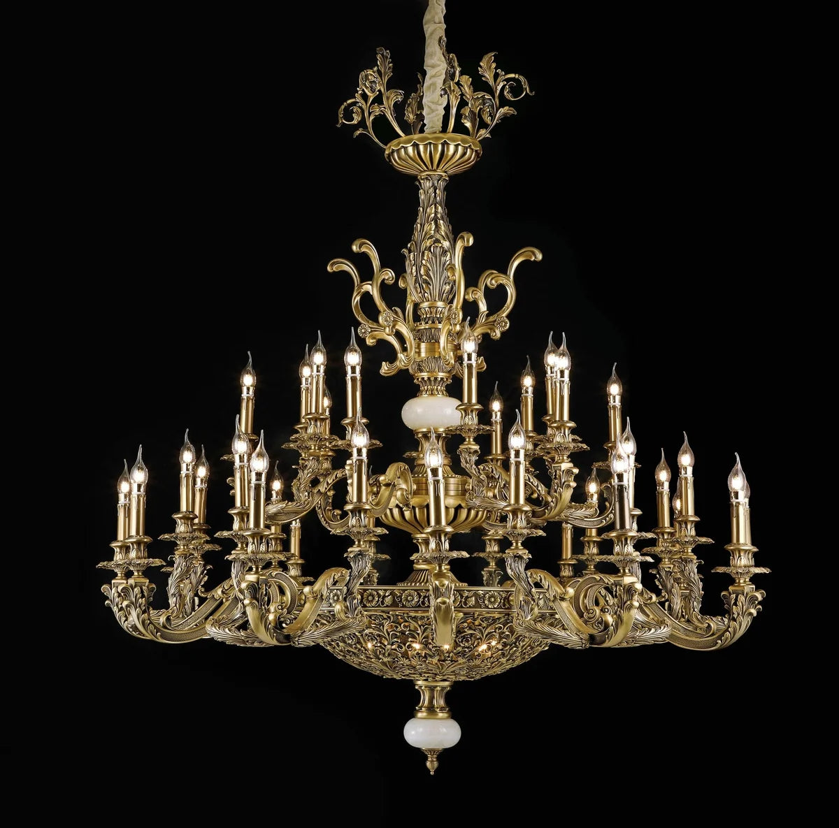 Lille Antique Brass Chandelier