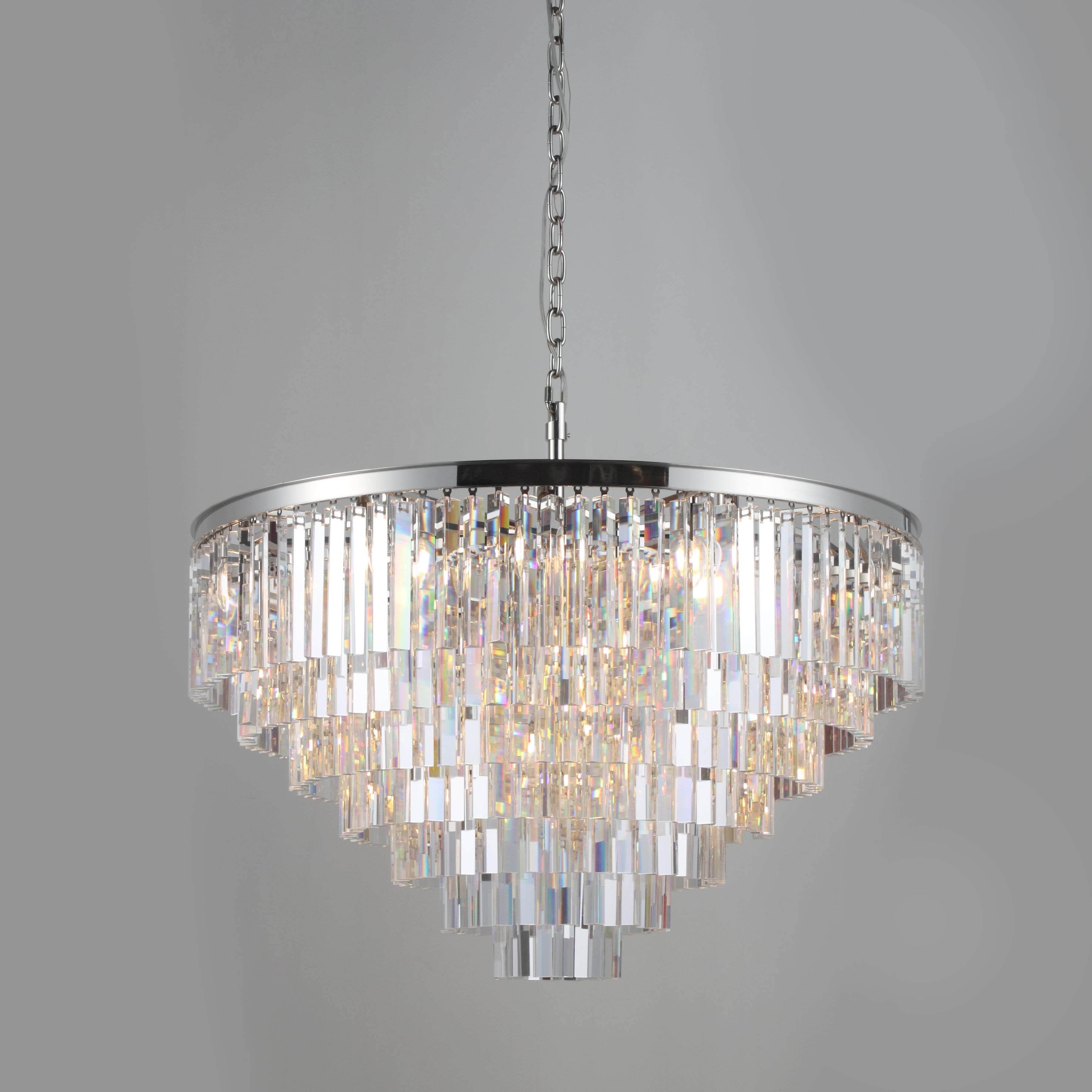Apex Odeon Round Crystal Fringe Chandelier Collection - Italian Concept - 