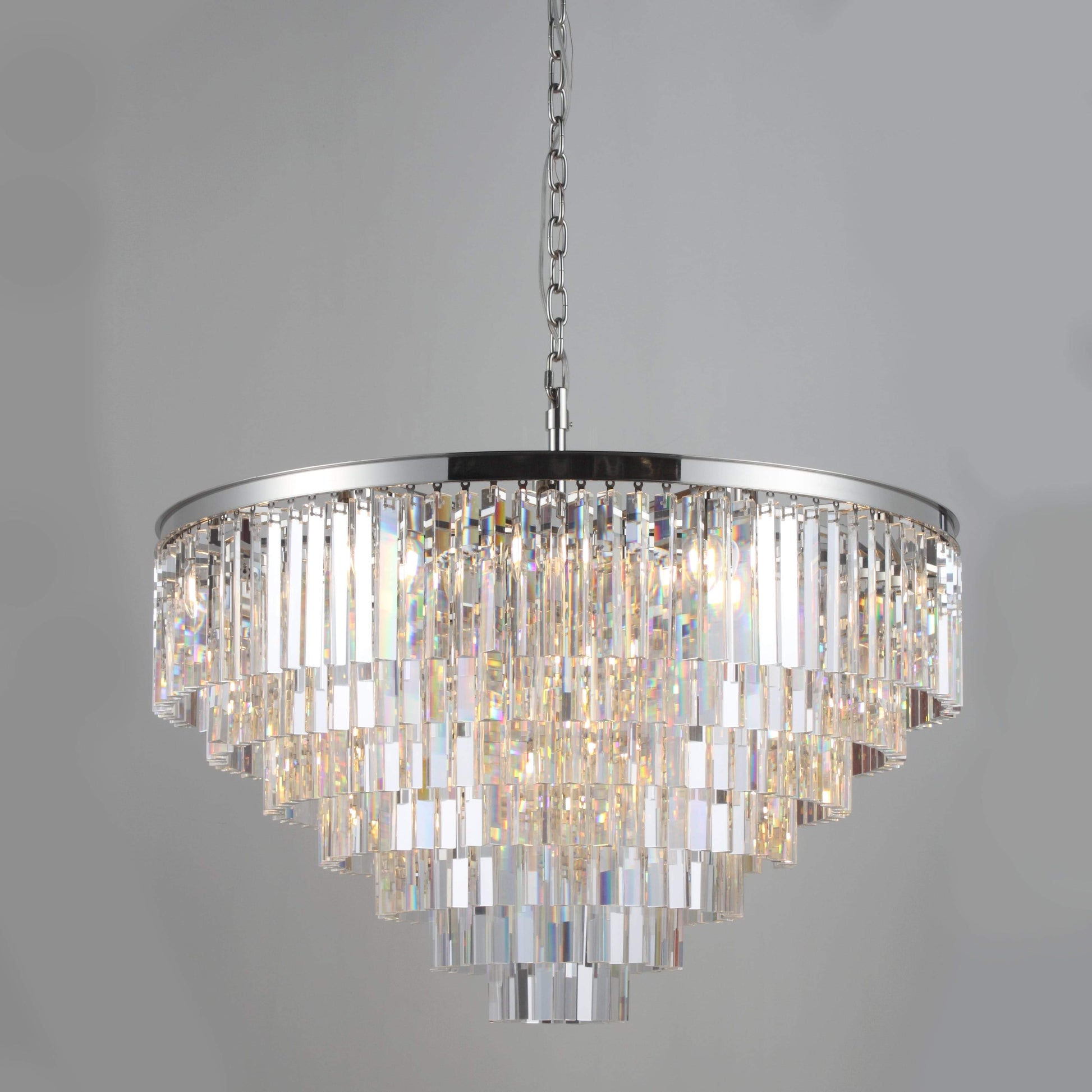Apex Odeon Round Crystal Fringe Chandelier Collection - Italian Concept - 