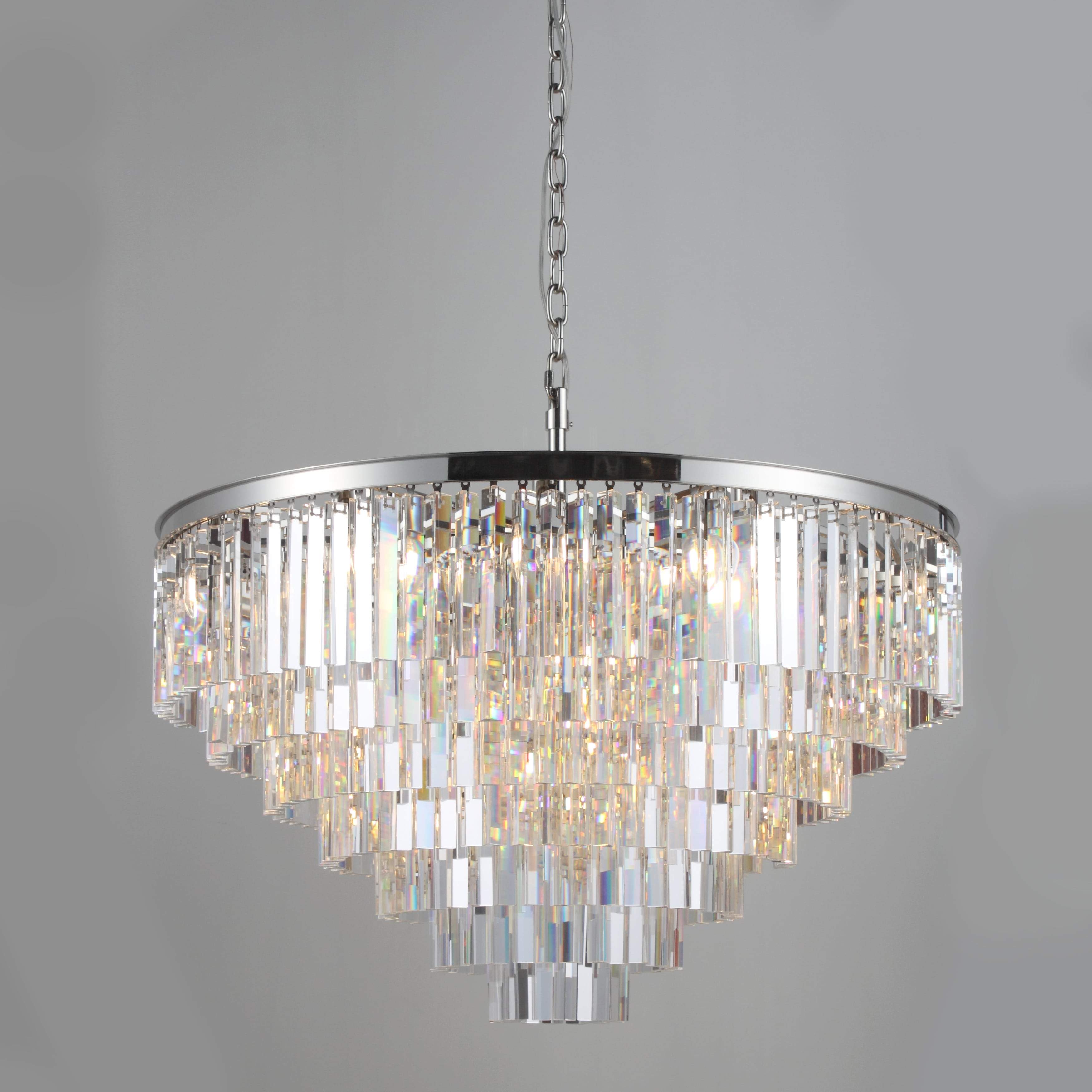Apex Odeon Round Crystal Fringe Chandelier Collection - Italian Concept - 