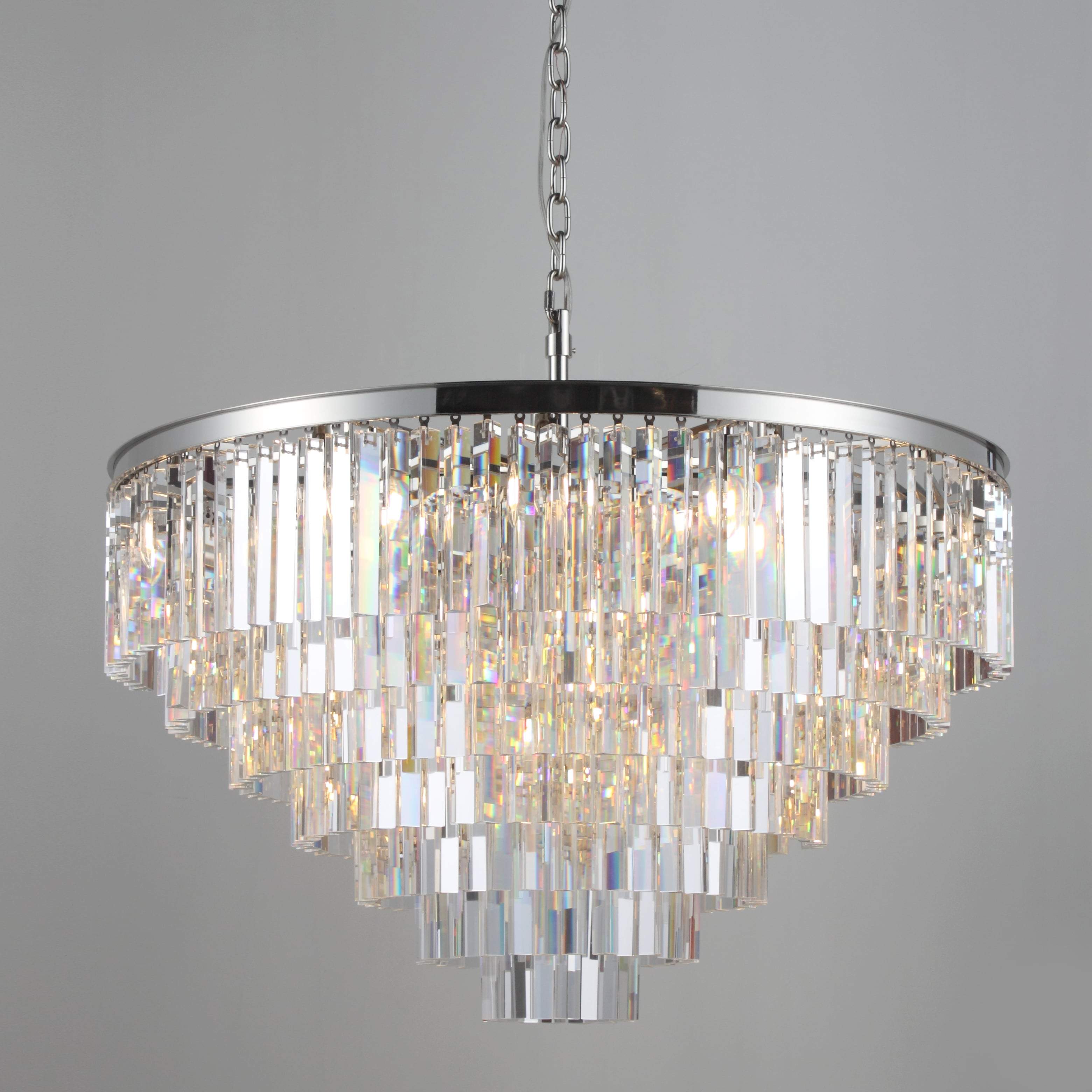 Apex Odeon Round Crystal Fringe Chandelier Collection - Italian Concept - 