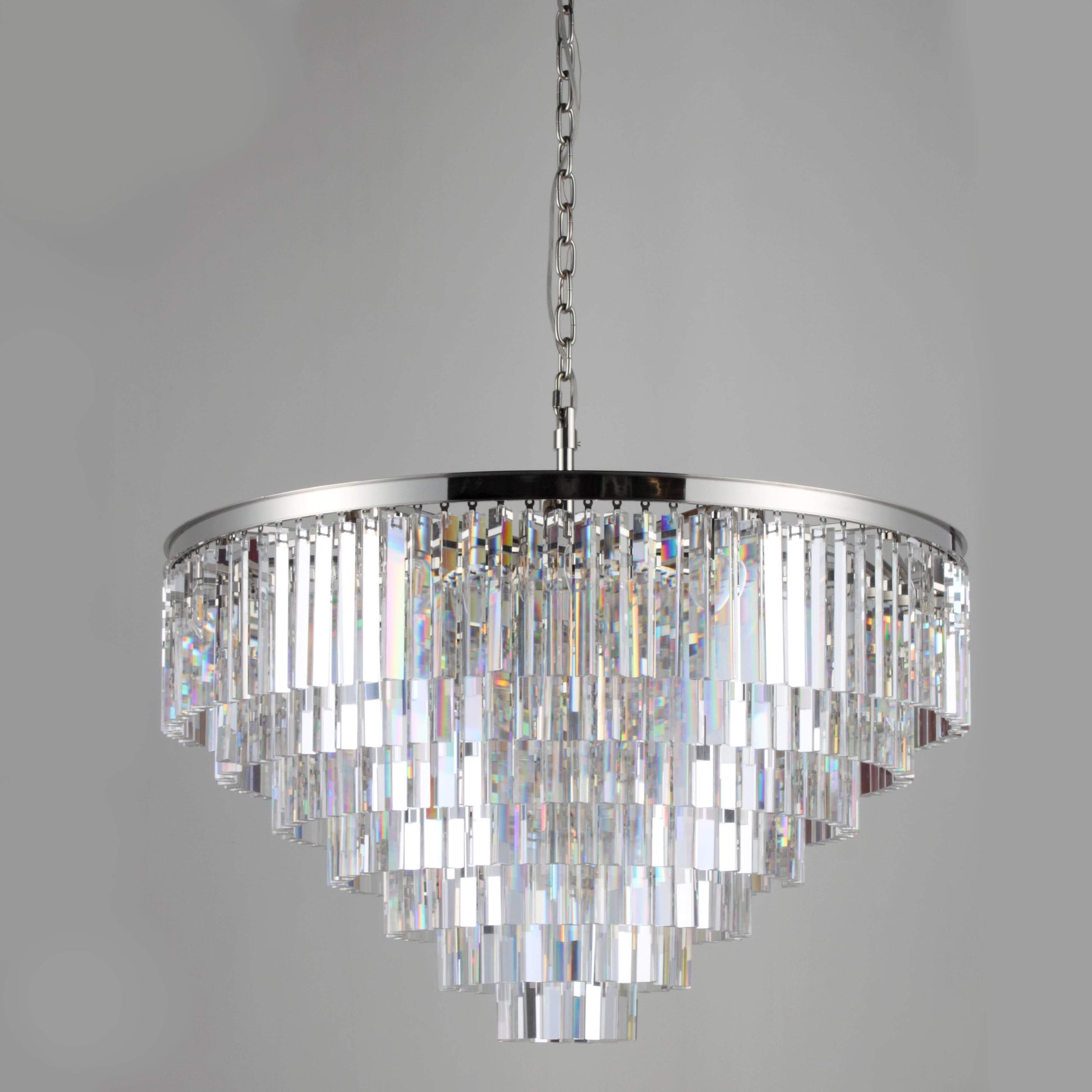 Apex Odeon Round Crystal Fringe Chandelier Collection - Italian Concept - 