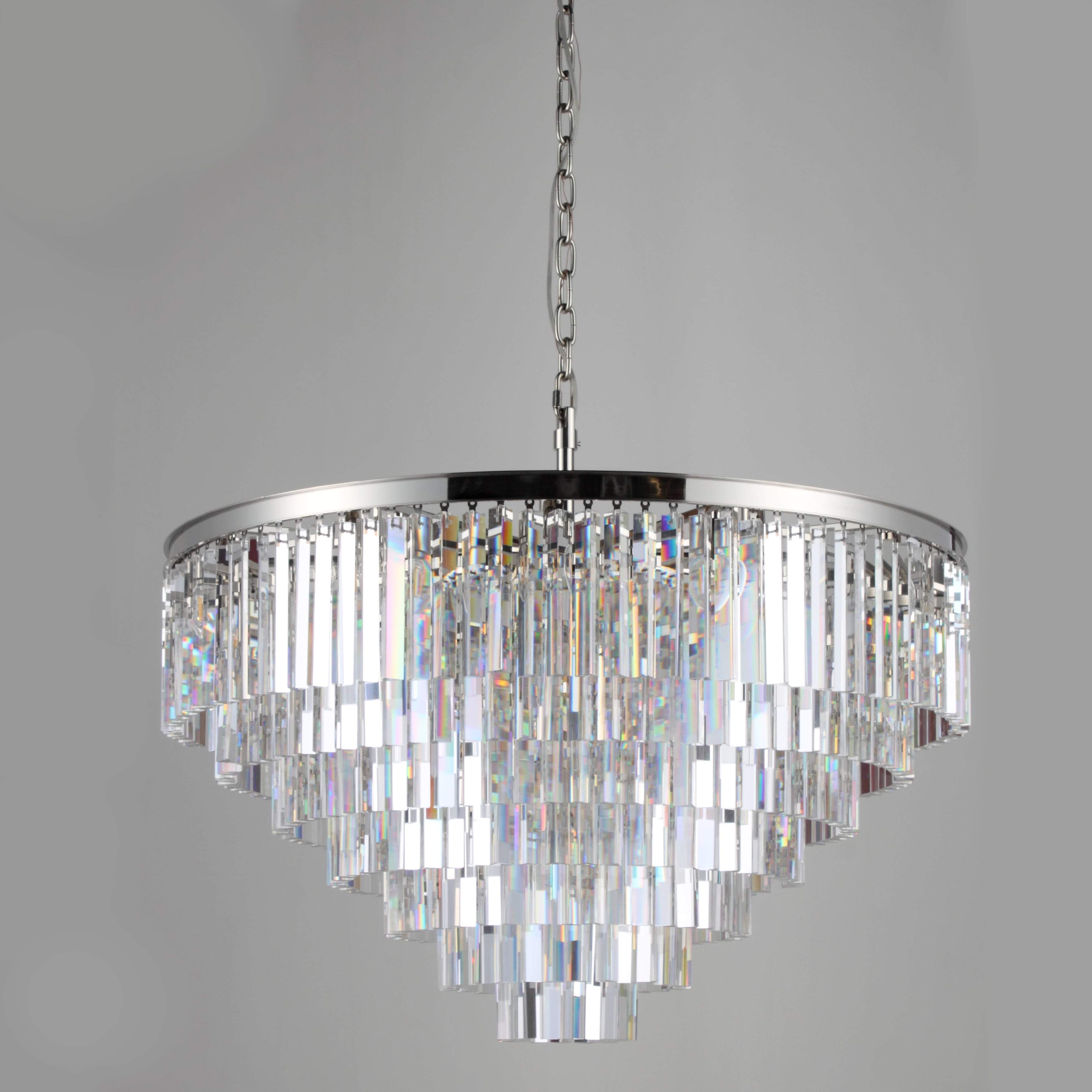 Apex Odeon Round Crystal Fringe Chandelier Collection - Italian Concept - 
