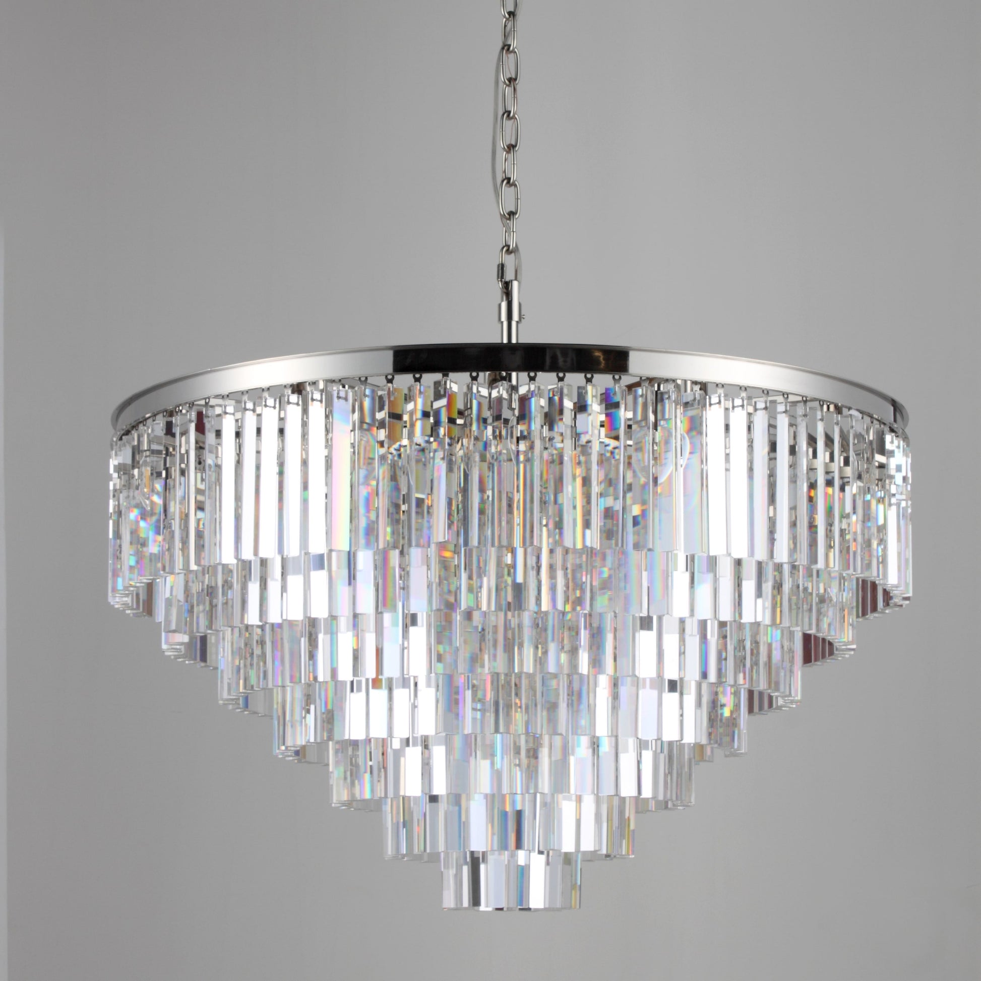 Apex Odeon Round Crystal Fringe Chandelier Collection - Italian Concept - 