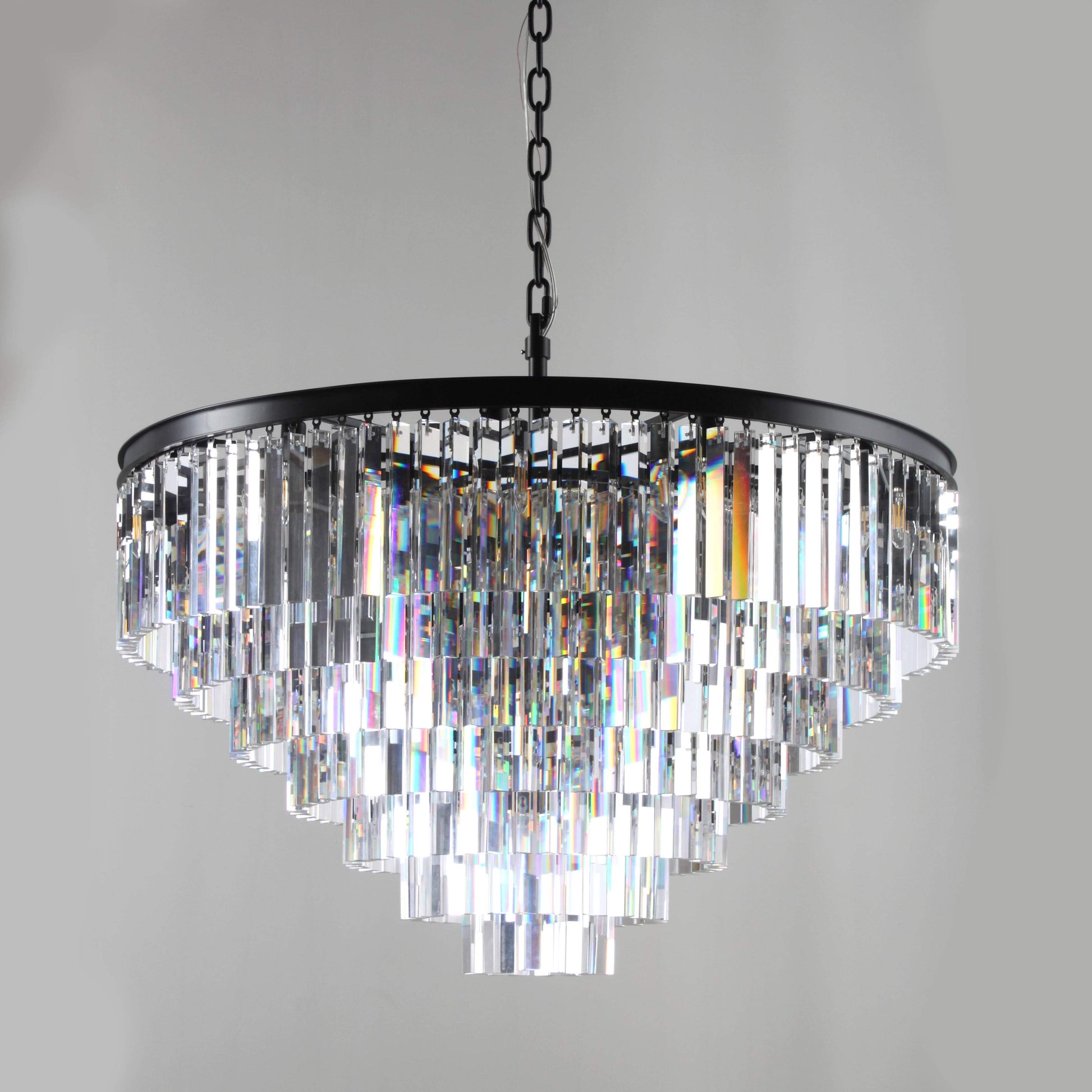 Apex Odeon Round Crystal Fringe Chandelier Collection - Italian Concept - 