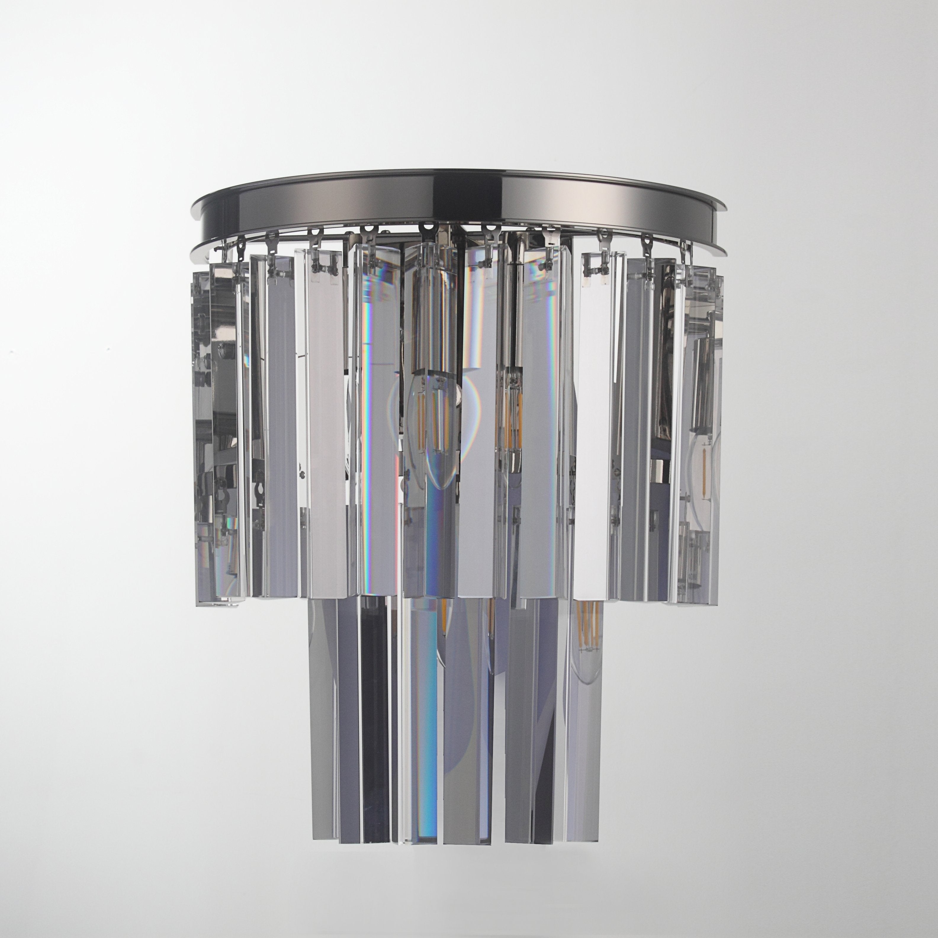 Apex Odeon Crystal Fringe 2-Tier Sconce - Italian Concept - 