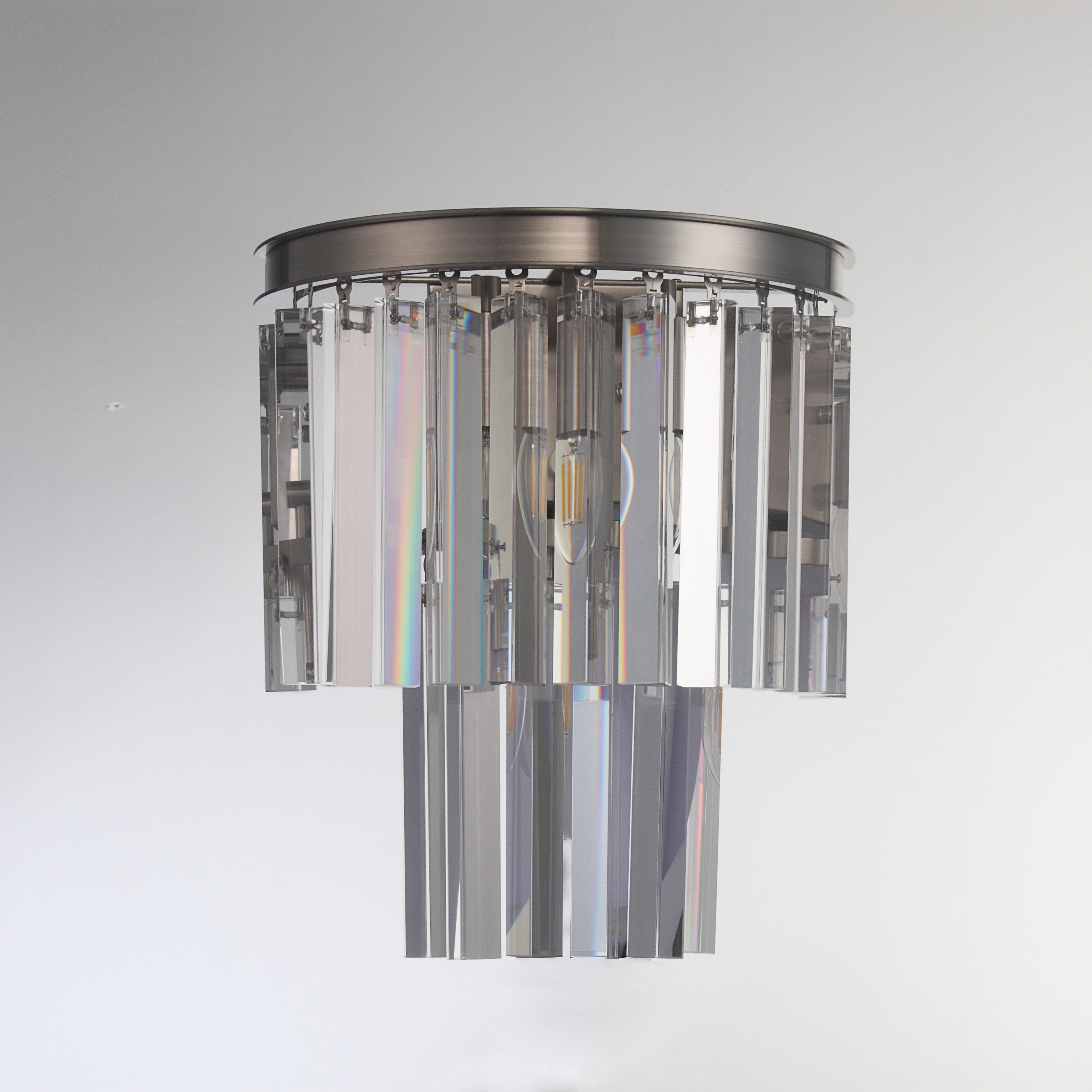 Apex Odeon Crystal Fringe 2-Tier Sconce - Italian Concept - 