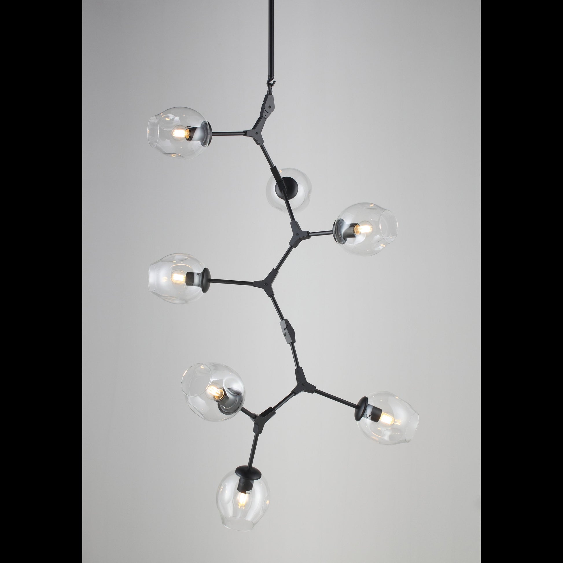 Metal Releaf Vertical Globe Branching Bubble Chandelier - Italian Concept