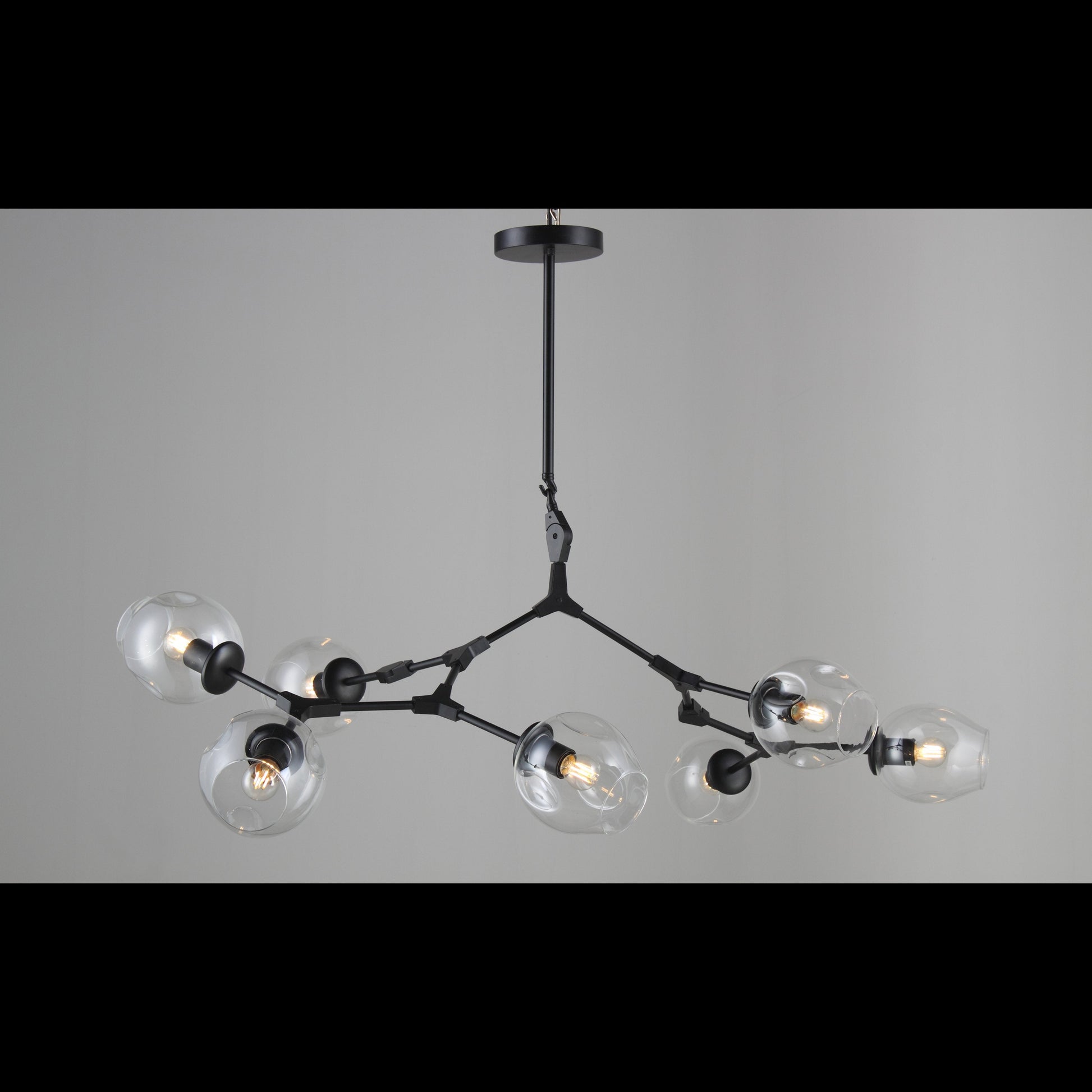 Metal Releaf Horizontal Globe Branching Bubble Chandelier - Italian Concept