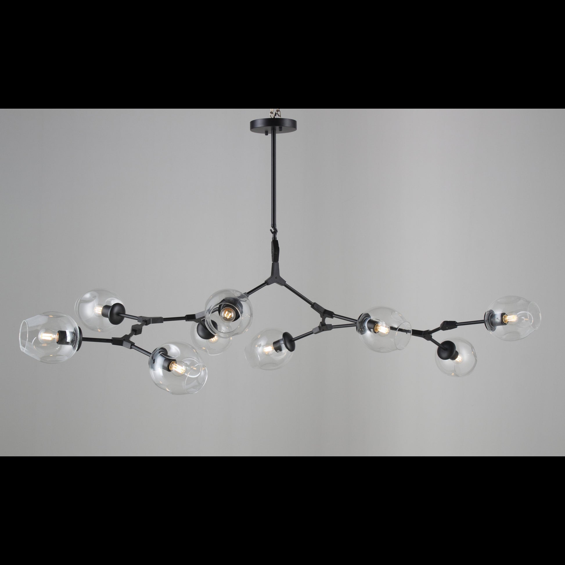 Metal Releaf Horizontal Globe Branching Bubble Chandelier - Italian Concept