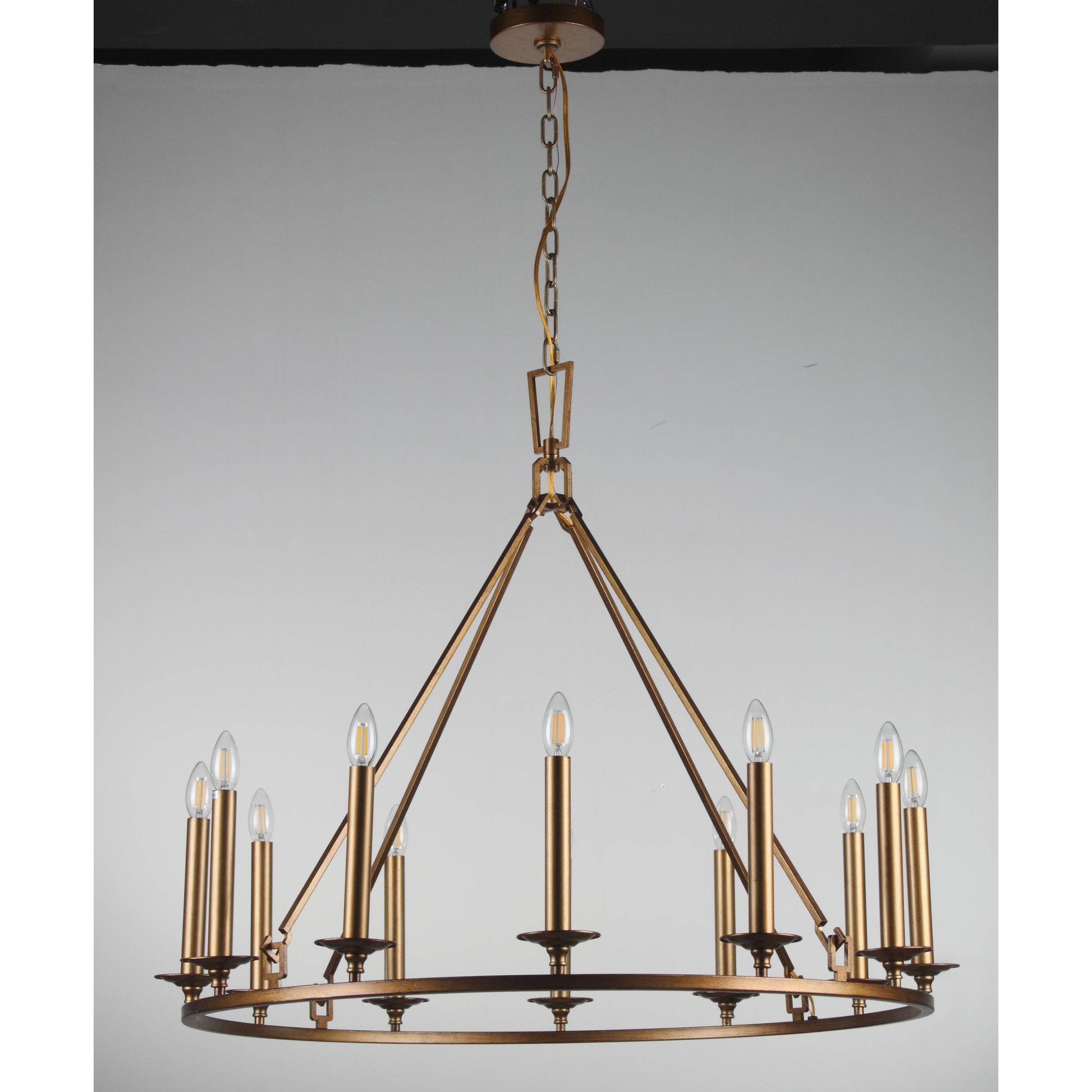 Wineyard Wheel Barrel Round Chandelier - Italian Concept
