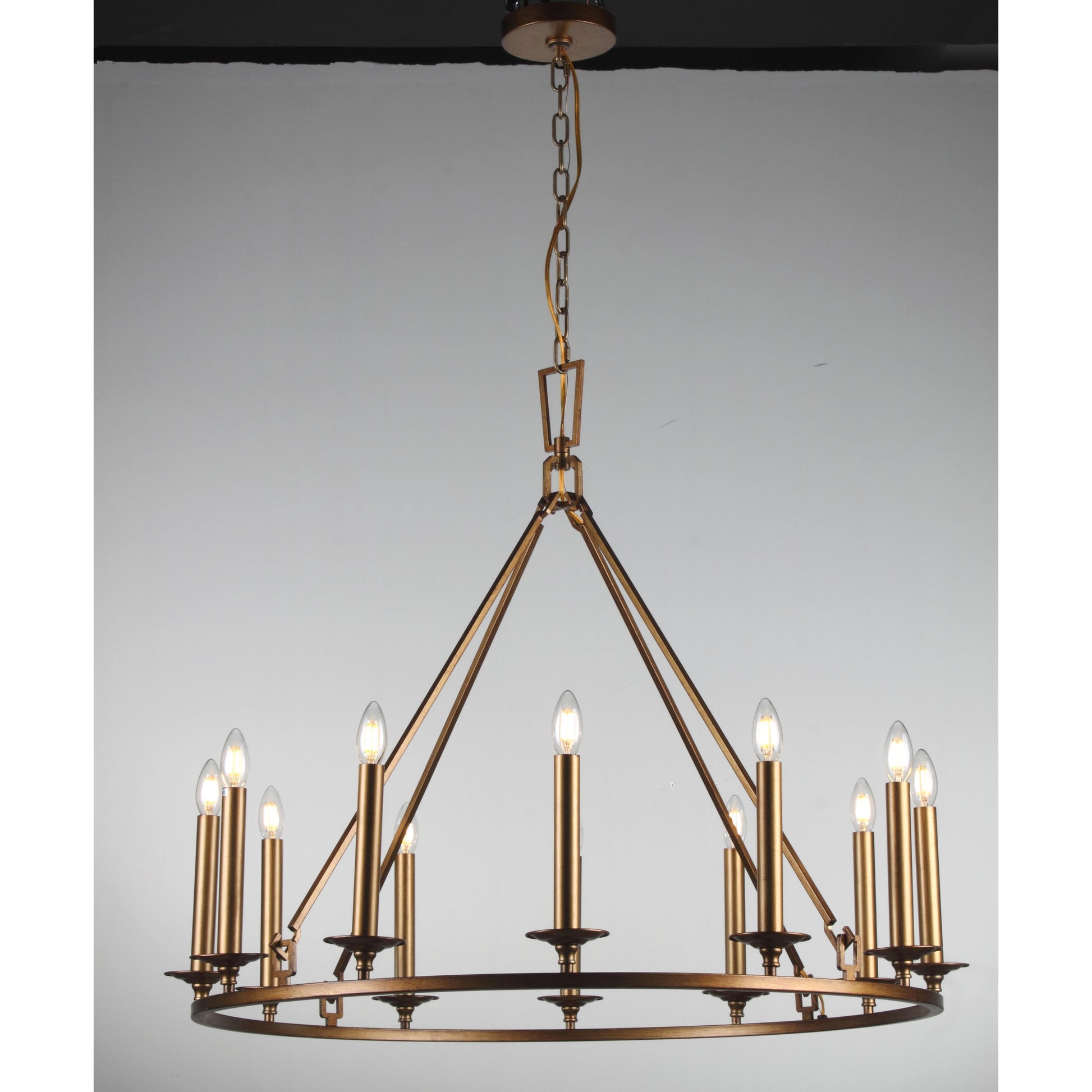 Wineyard Wheel Barrel Round Chandelier - Italian Concept