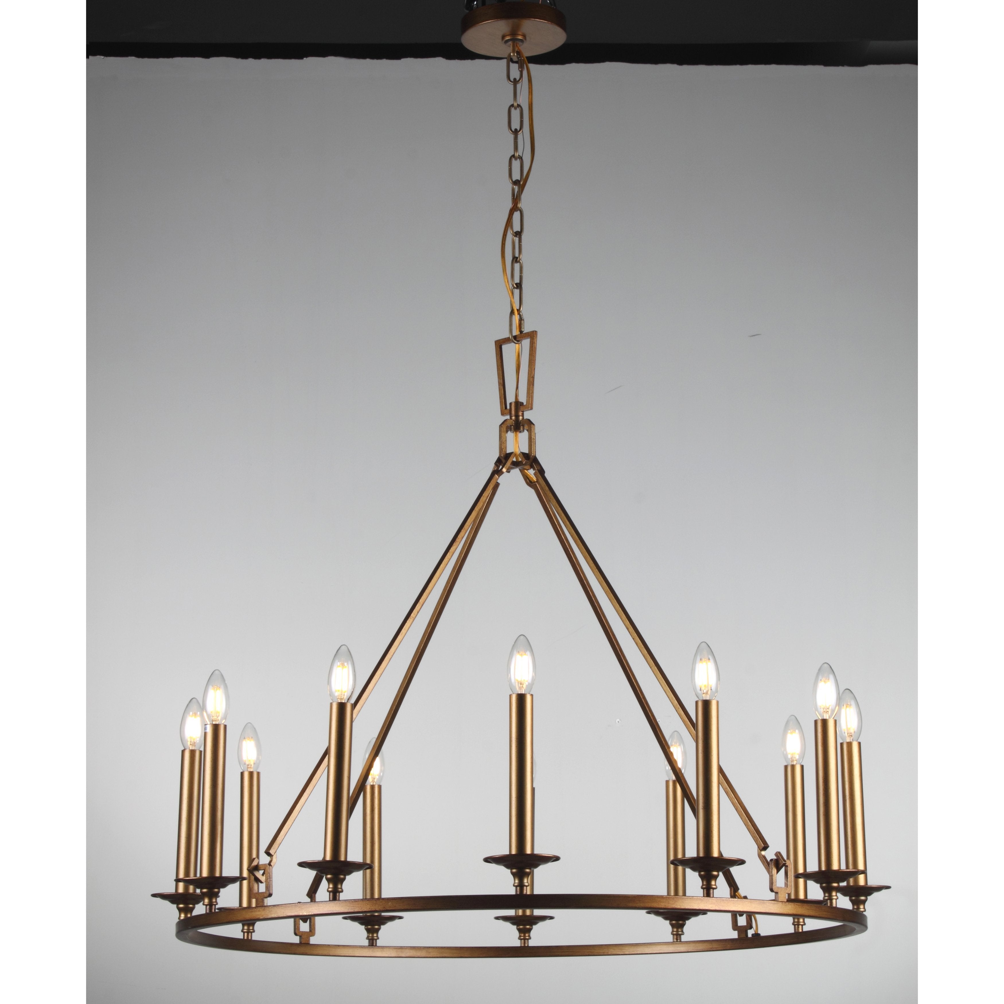 Wineyard Wheel Barrel Round Chandelier - Italian Concept