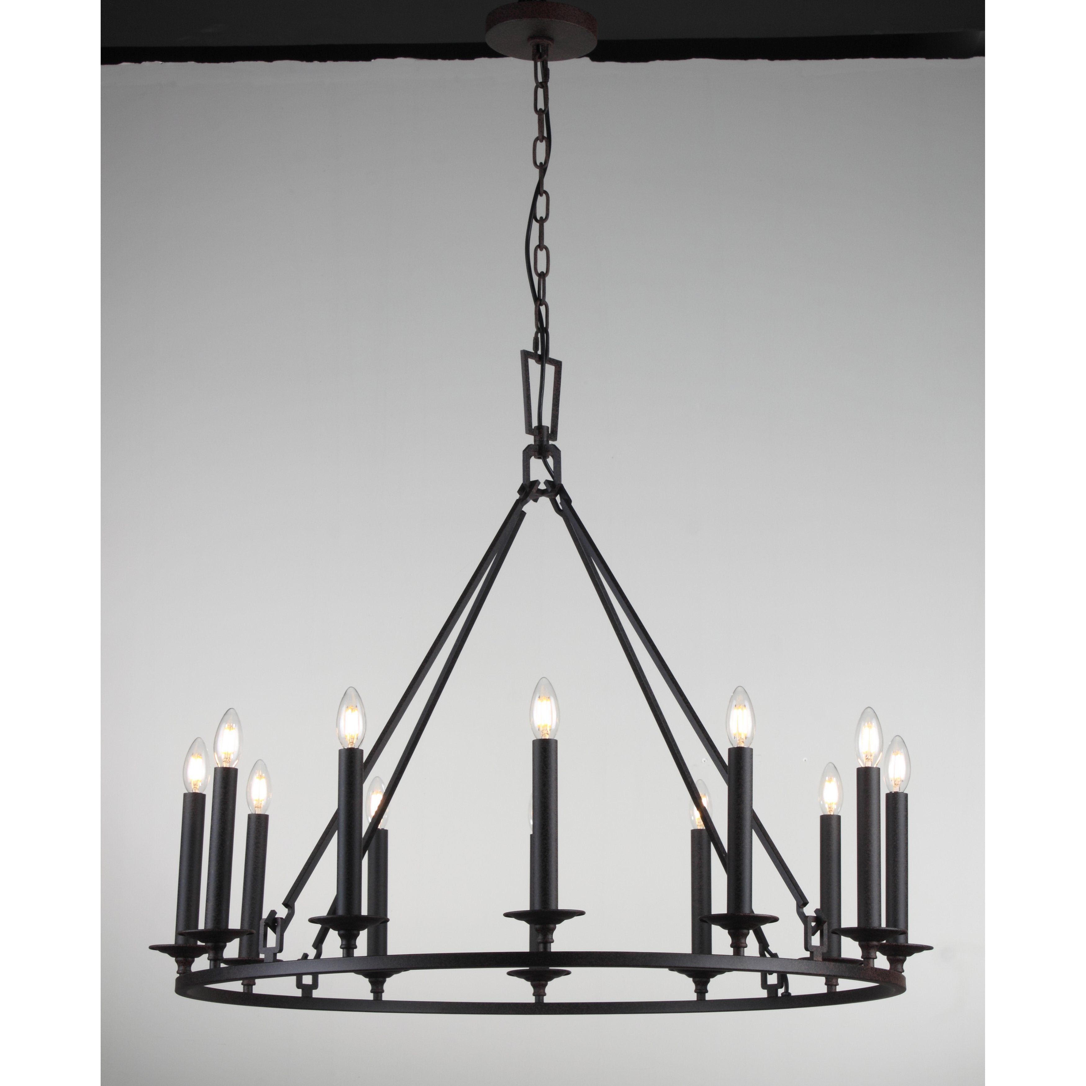 Wineyard Wheel Barrel Round Chandelier - Italian Concept