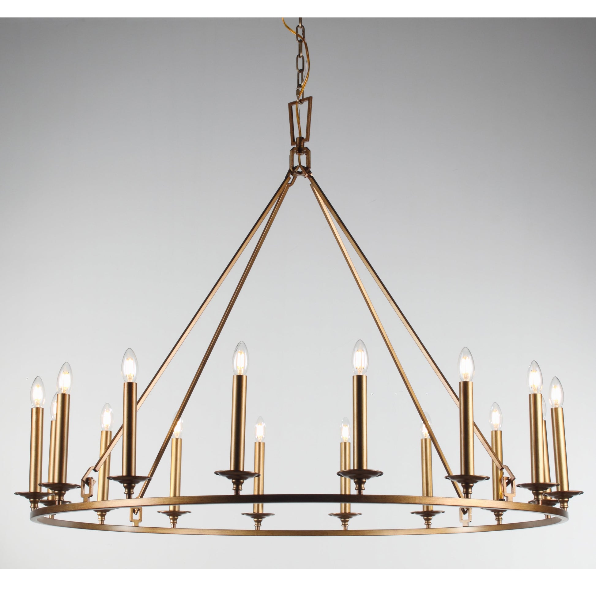 Wineyard Wheel Barrel Round 2-Tier Chandelier - Italian Concept
