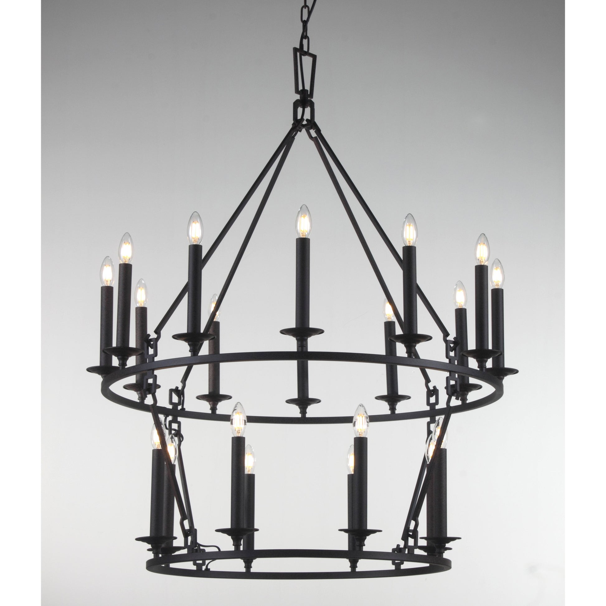 Wineyard Wheel Barrel Round Chandelier - Italian Concept