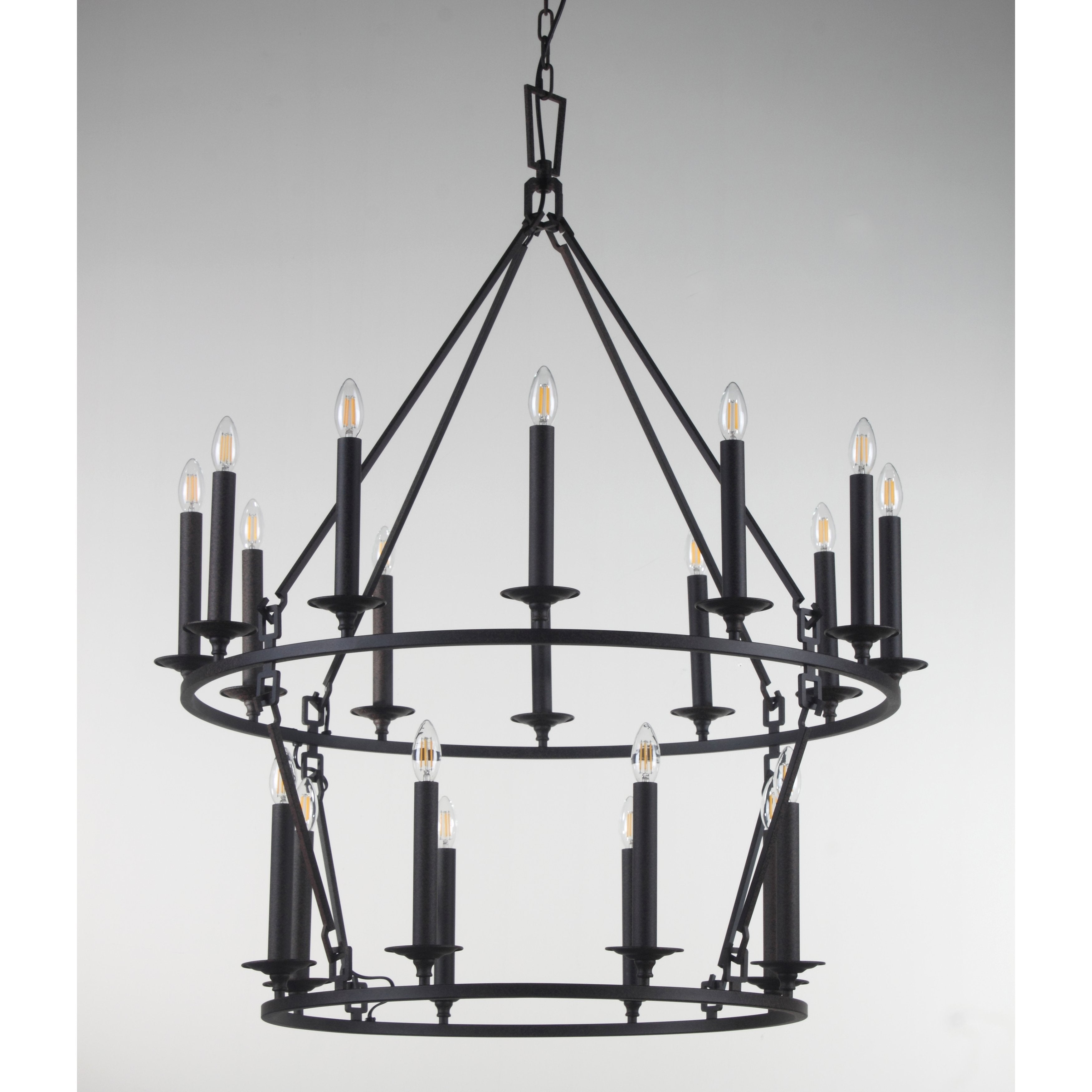 Wineyard Wheel Barrel Round Chandelier - Italian Concept