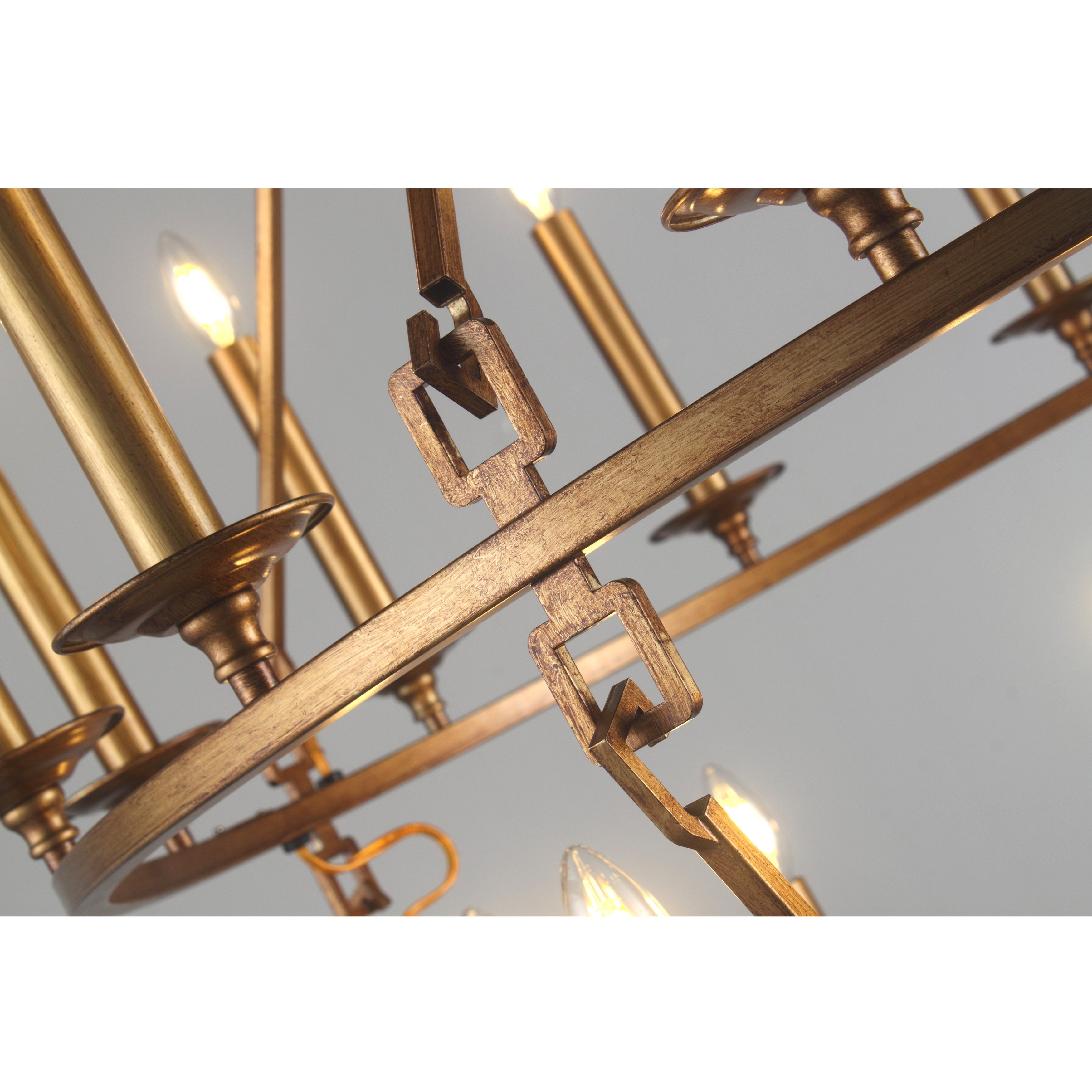 Wineyard Wheel Barrel Round 2-Tier Chandelier - Italian Concept