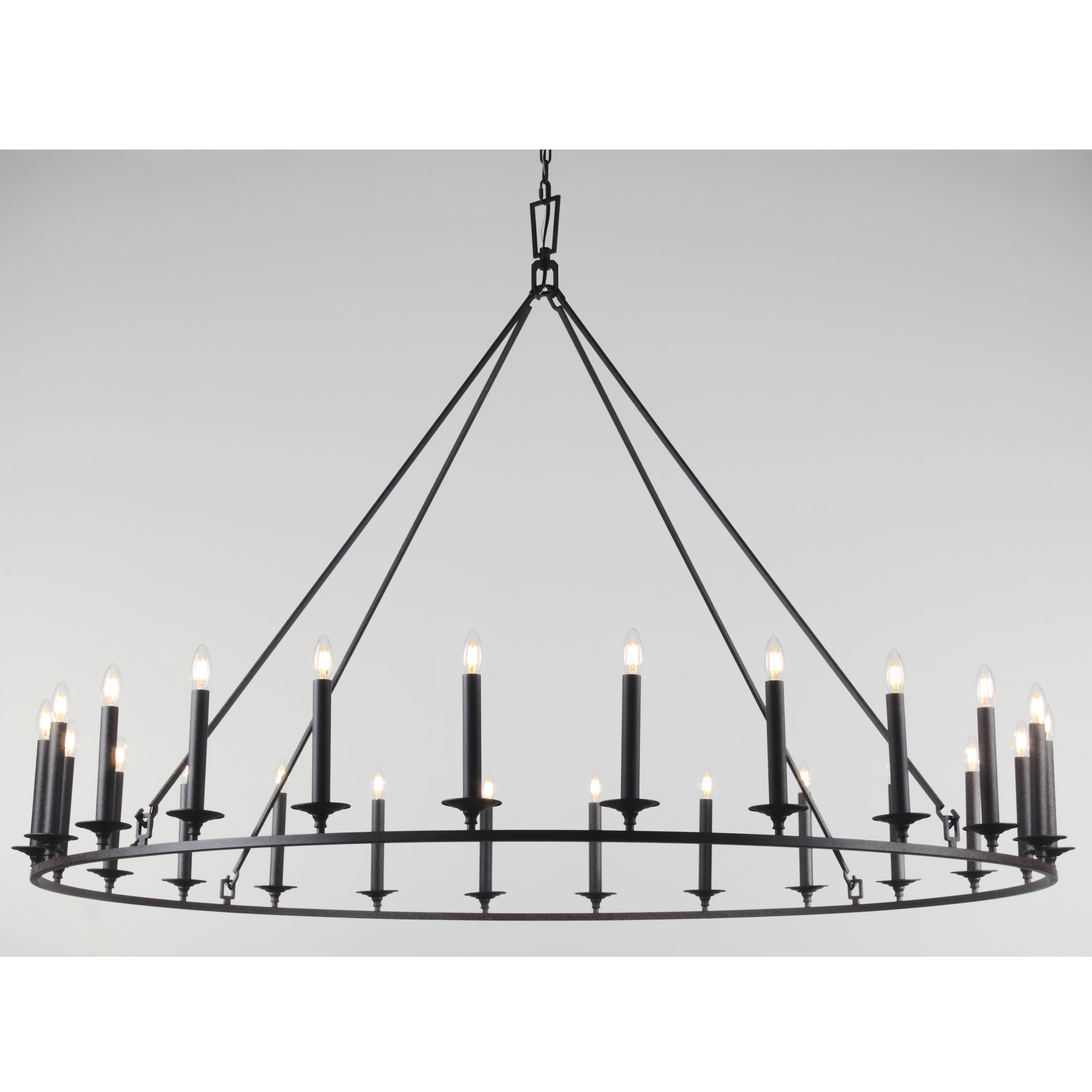 Wineyard Wheel Barrel Round 2-Tier Chandelier - Italian Concept