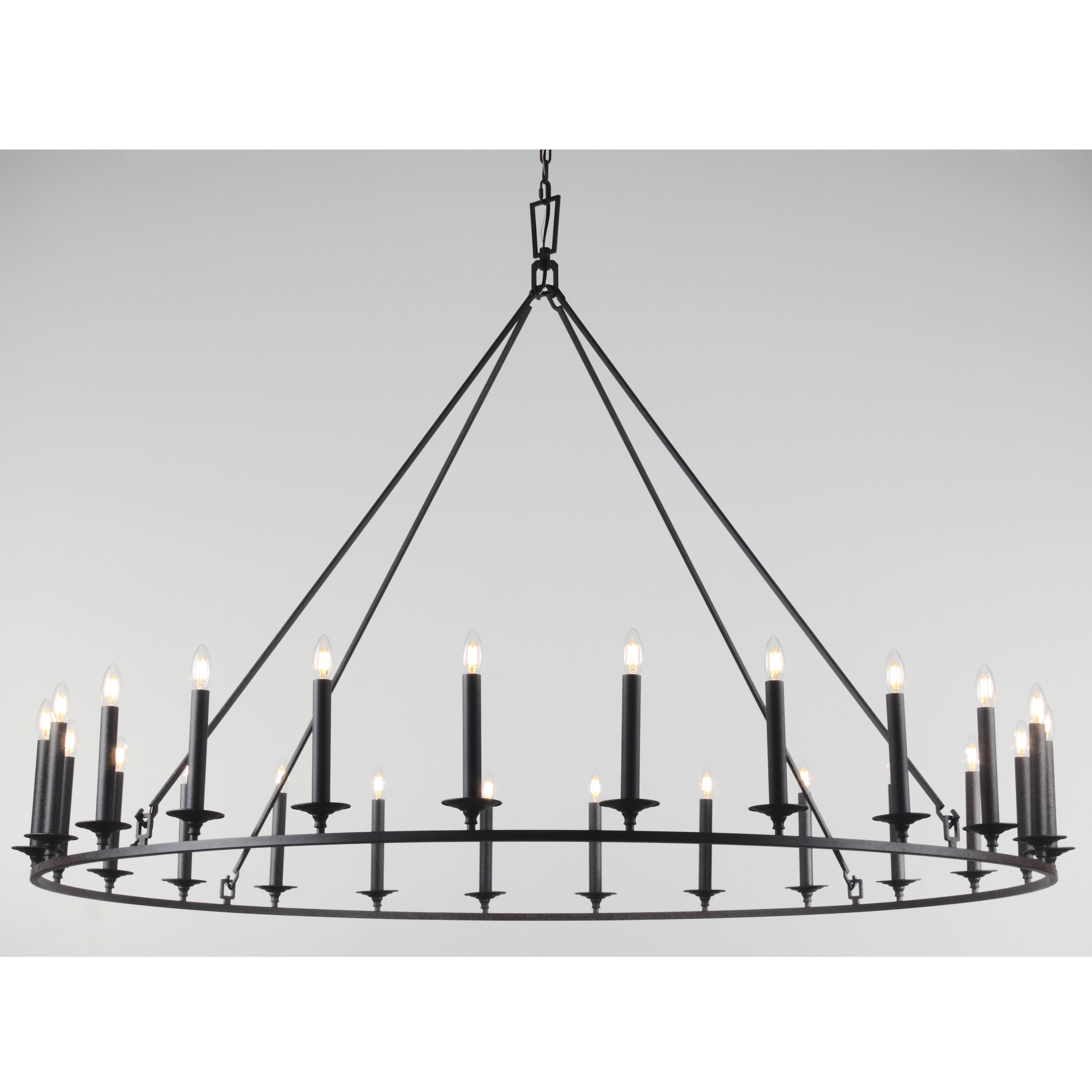 Wineyard Wheel Barrel Round Chandelier - Italian Concept