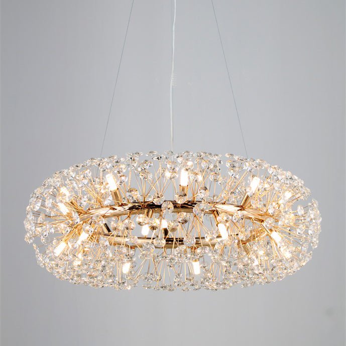 Dandelion Halo Round Crystal Ring Chandelier - Italian Concept - 