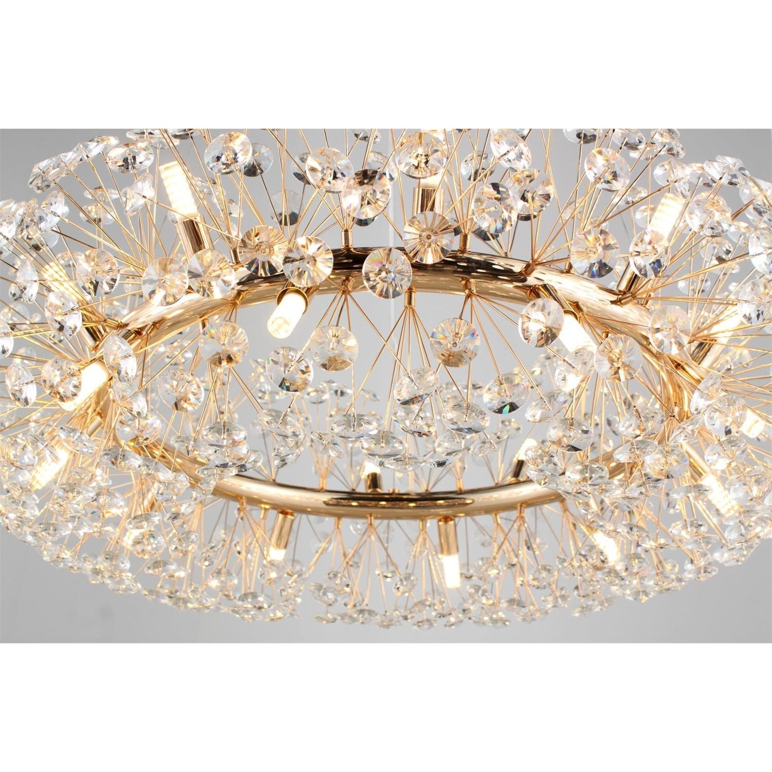 Dandelion Halo Round Crystal Ring Chandelier - Italian Concept - 