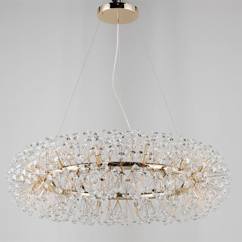 Dandelion Halo Round Crystal Ring Chandelier - Italian Concept - 