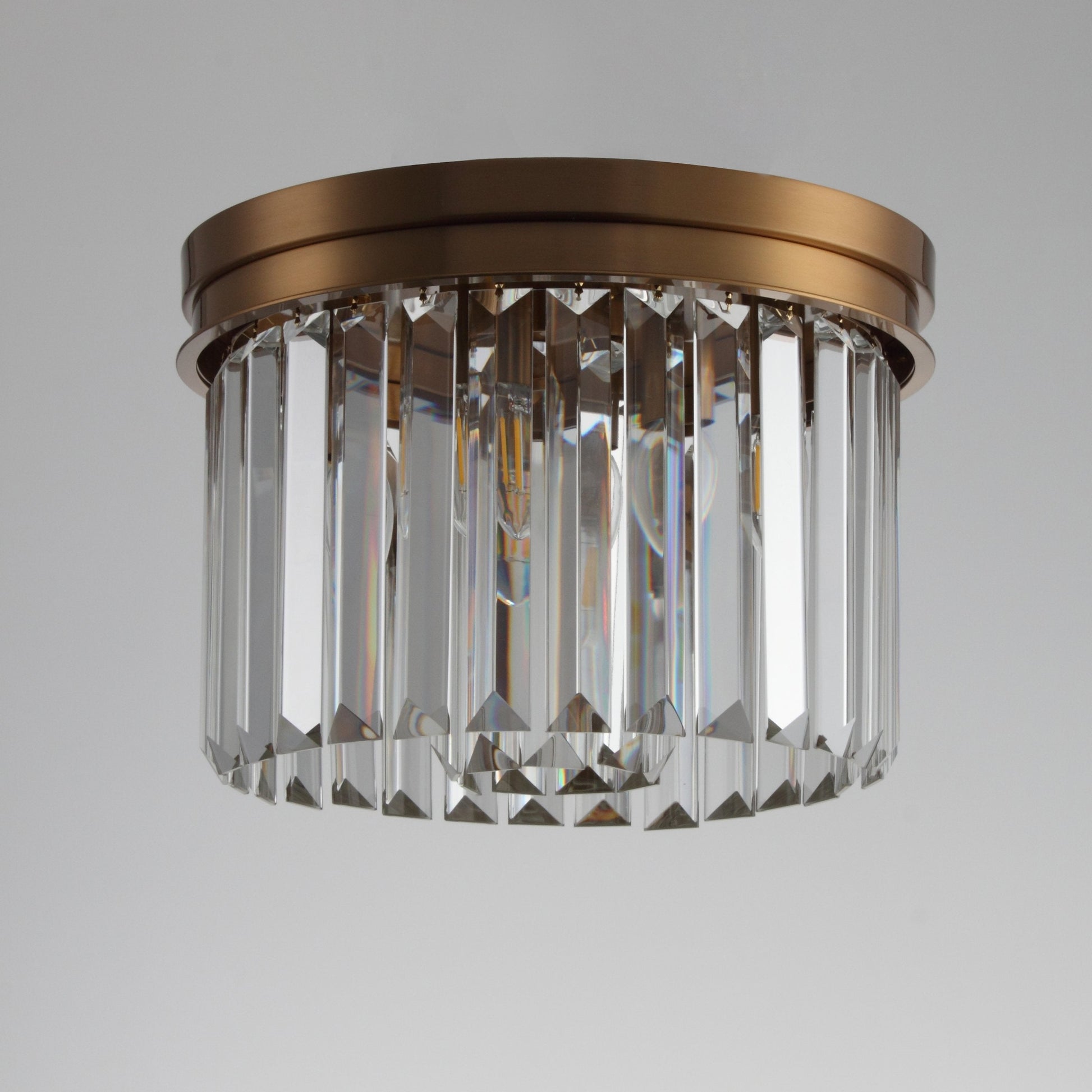 Odeon Flushmount 1-Tier Odeon Crystal Fringe Chandelier - Italian Concept - 