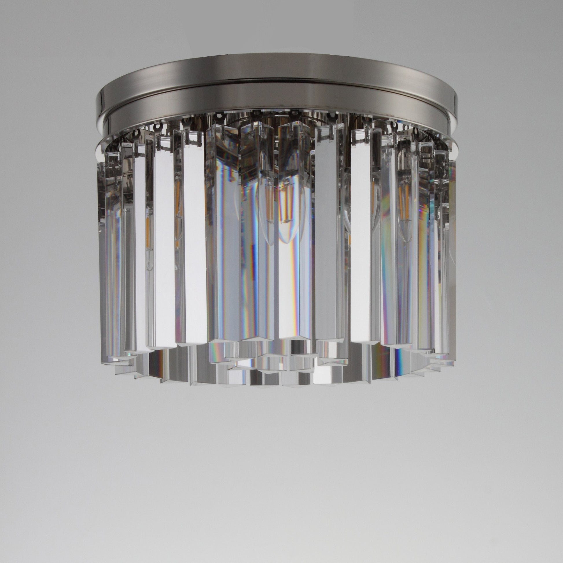 Odeon Flushmount 1-Tier Odeon Crystal Fringe Chandelier - Italian Concept - 