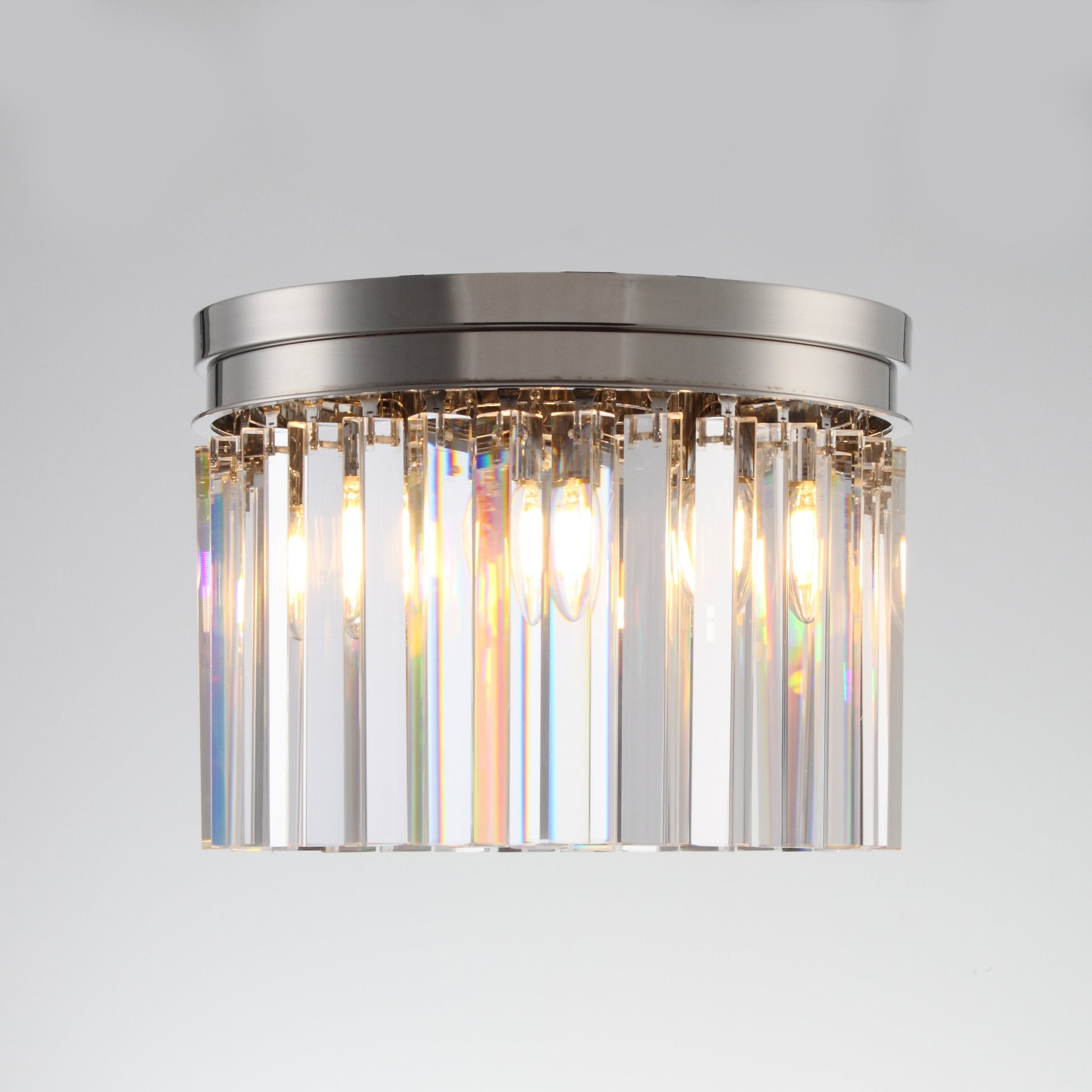 Odeon Flushmount 1-Tier Odeon Crystal Fringe Chandelier - Italian Concept - 