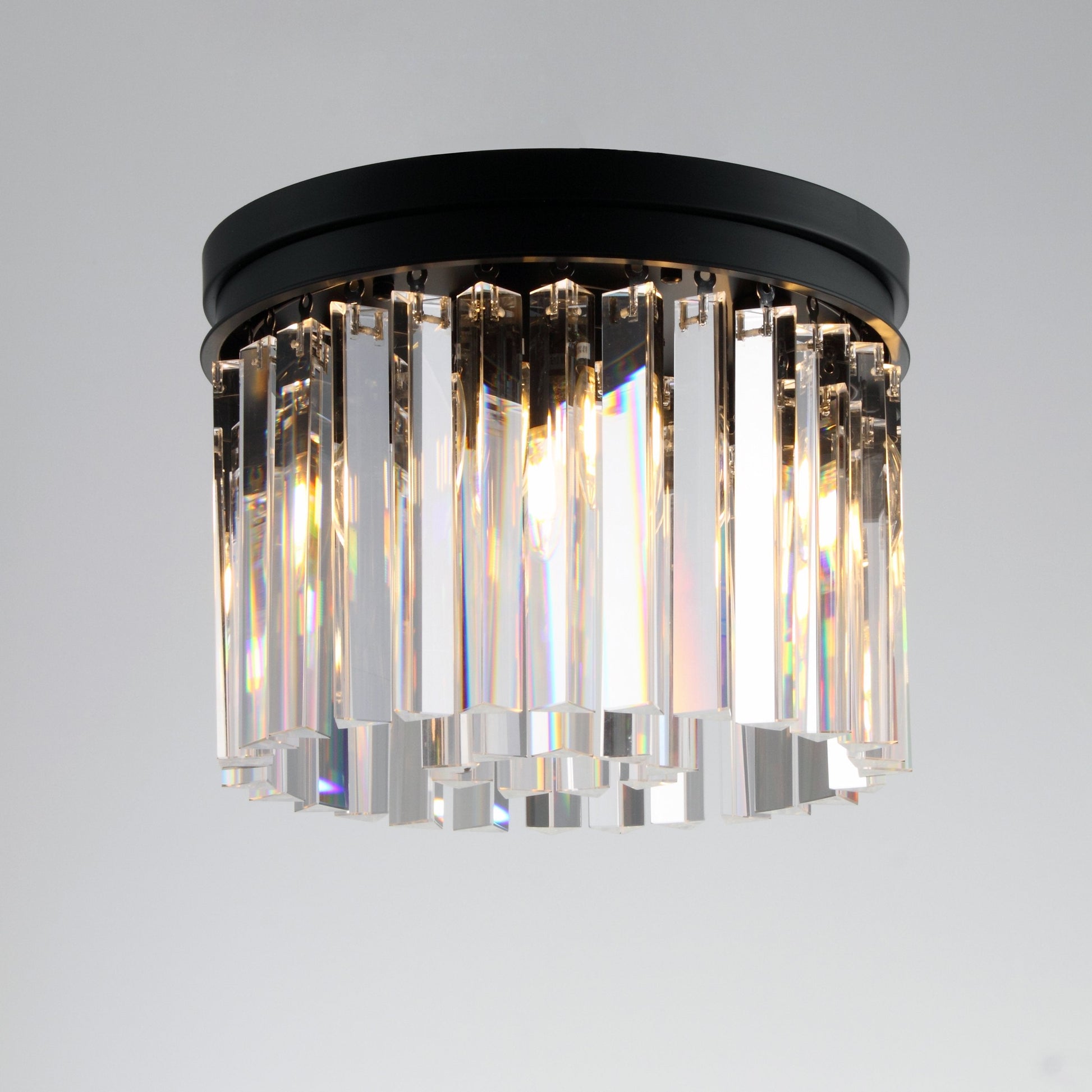 Odeon Flushmount 1-Tier Odeon Crystal Fringe Chandelier - Italian Concept - 