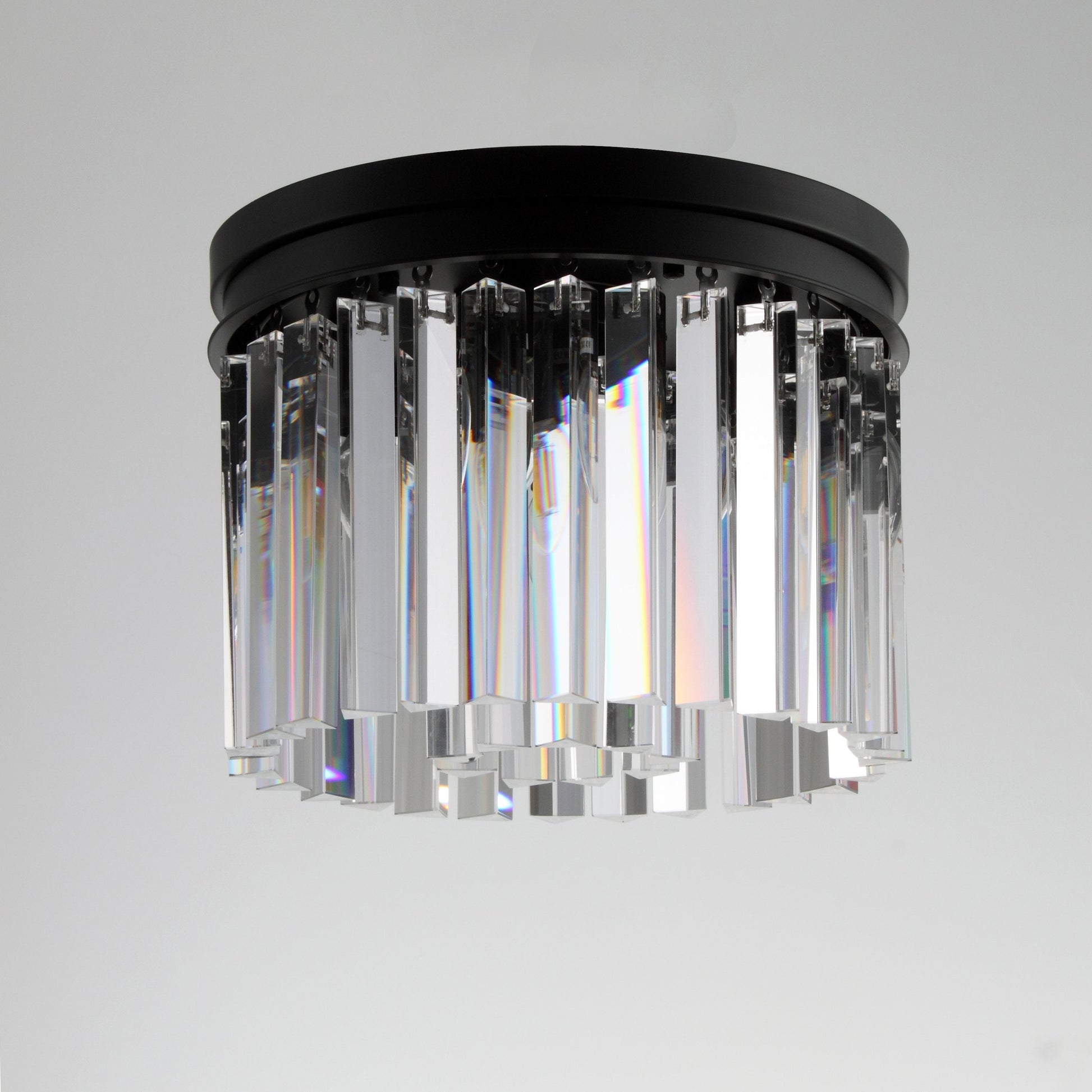 Odeon Flushmount 1-Tier Odeon Crystal Fringe Chandelier - Italian Concept - 