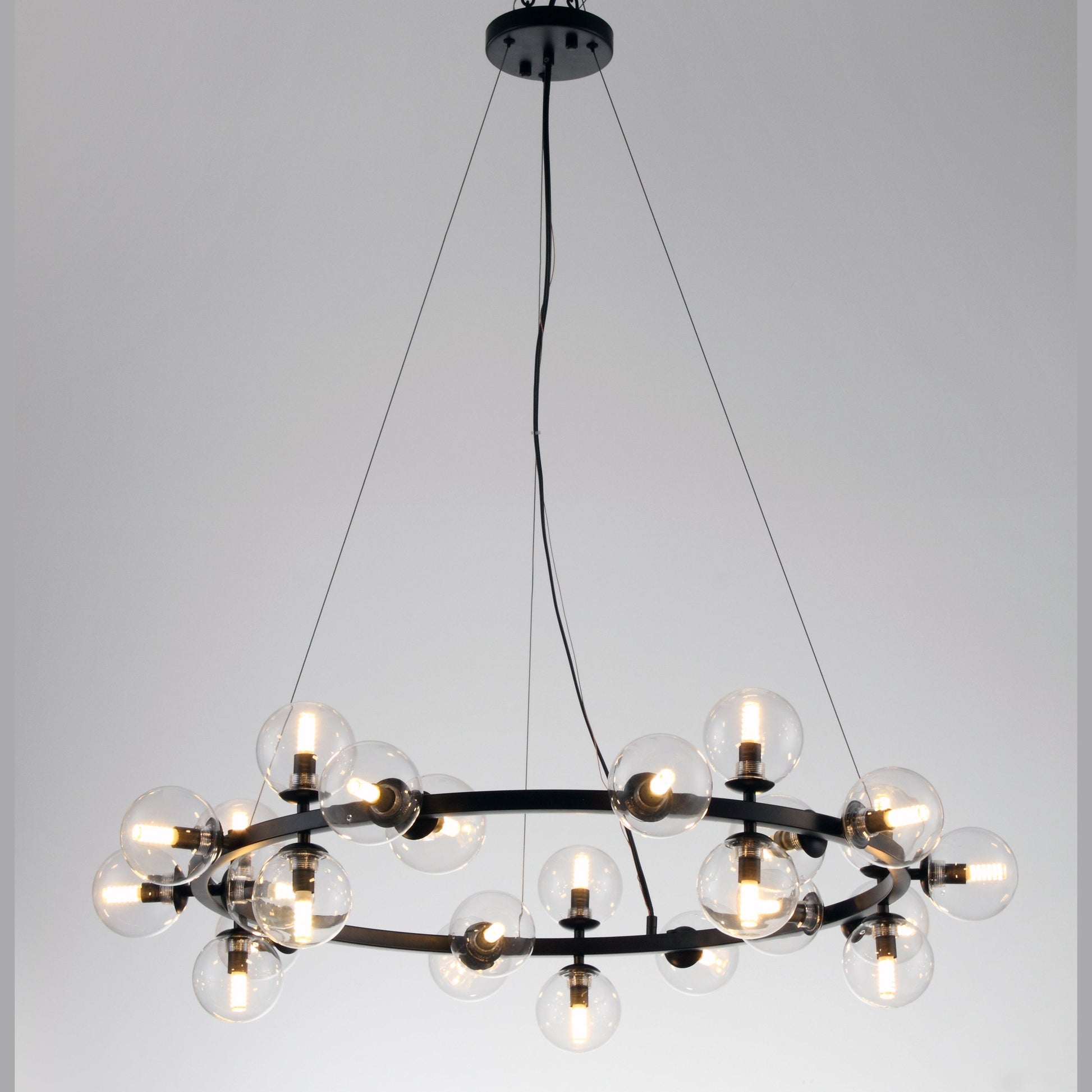 Sepi Glass Globe / Bubble Round Ring Chandelier - Italian Concept - 