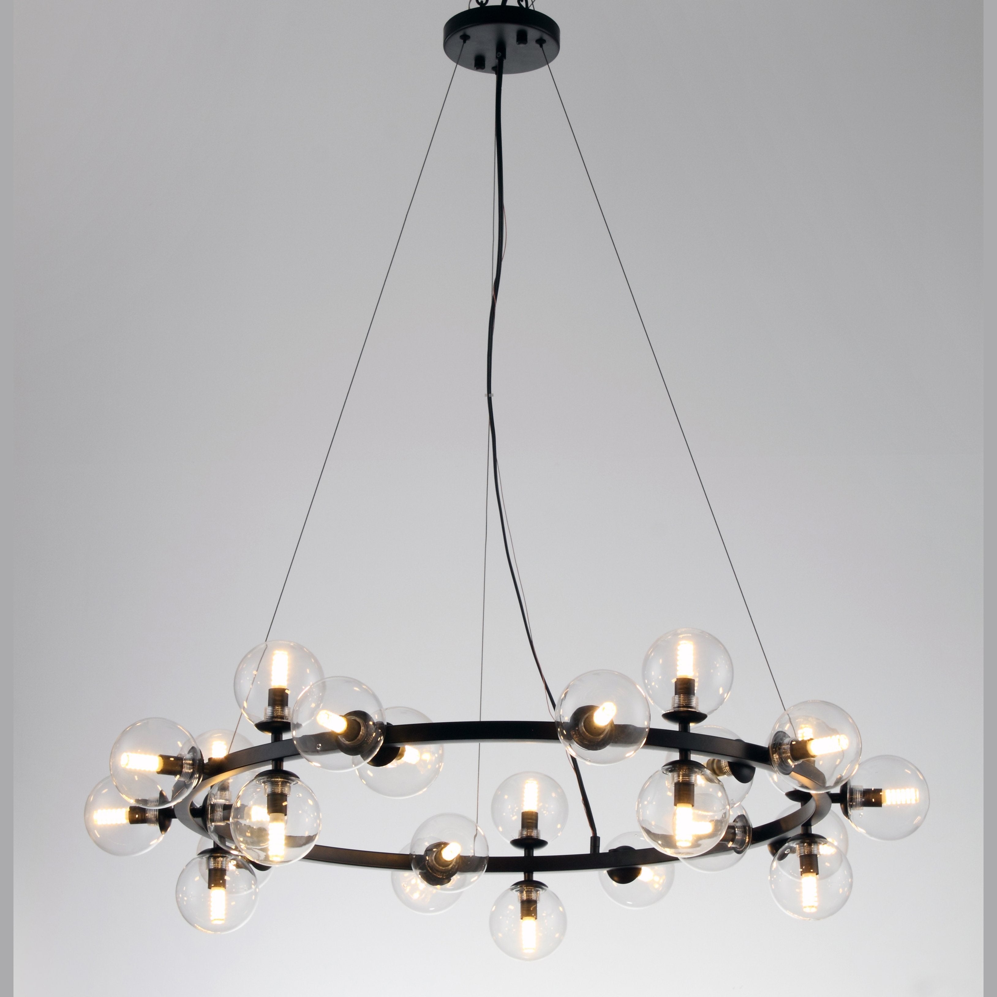 Sepi Glass Globe / Bubble Round Ring Chandelier - Italian Concept - 