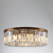 Odeon Flushmount 1-Tier Odeon Crystal Fringe Chandelier - Italian Concept - 